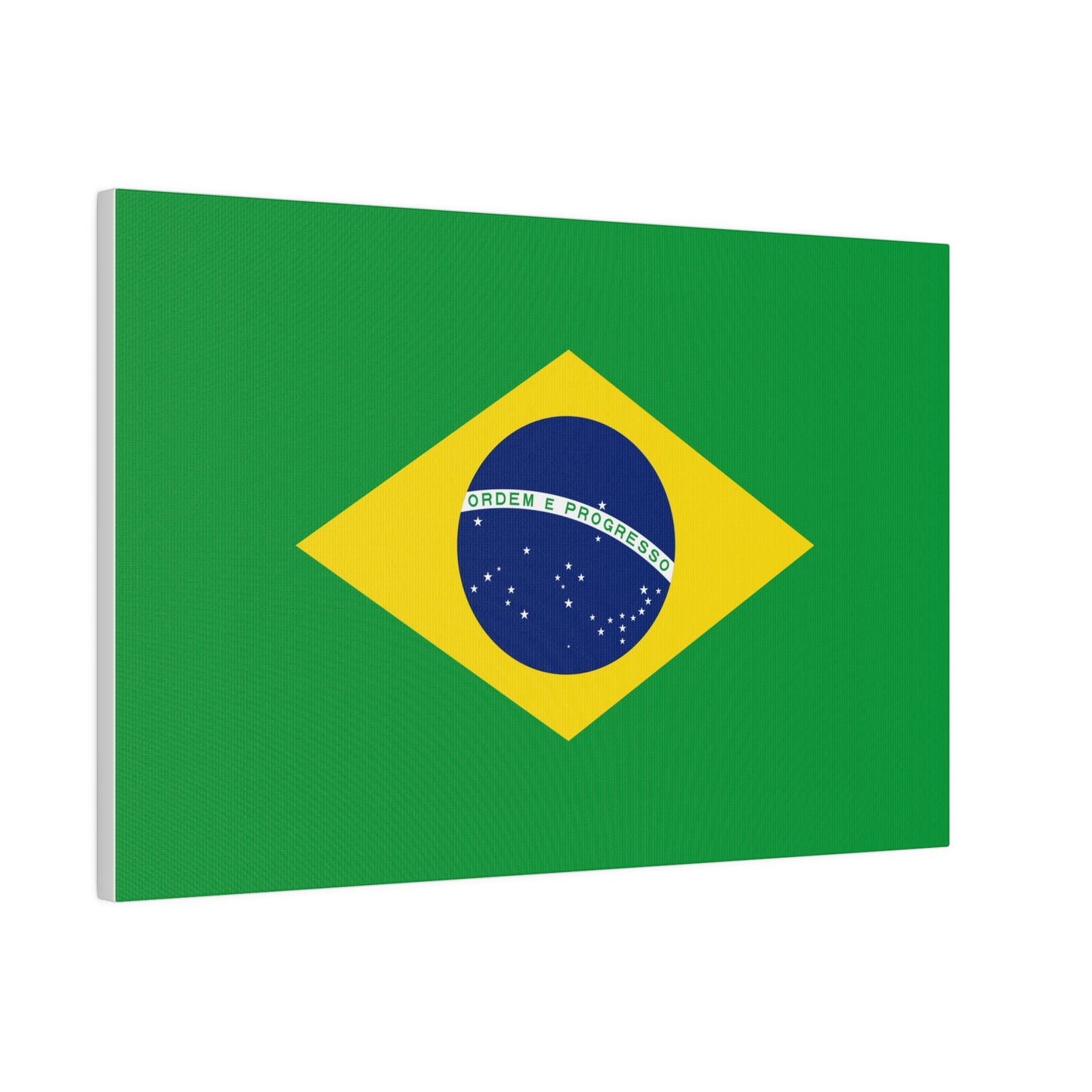 Brazilian Flag Matte Canvas, Stretched, 0.75"