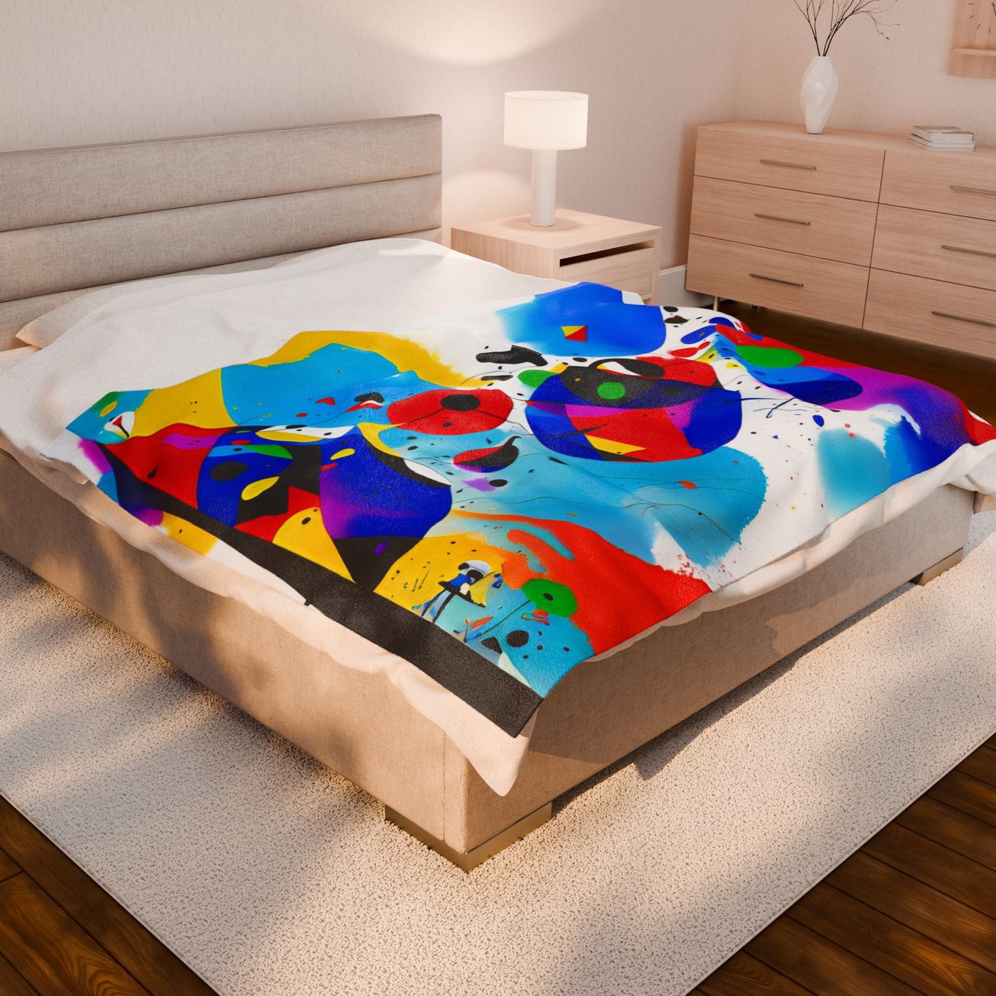 Velveteen Plush Blanket, Inspired by Miro