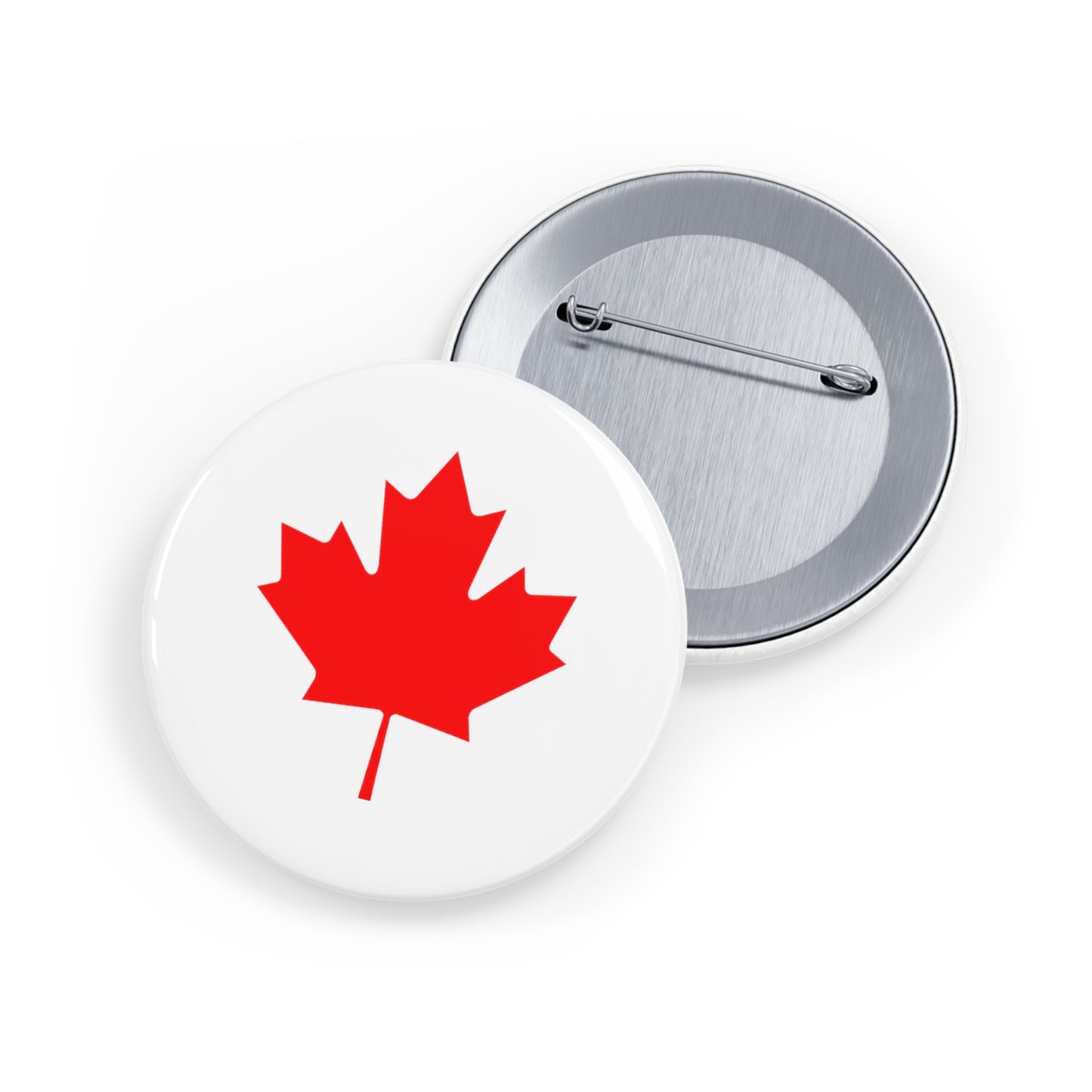 Canadian Maple Leaf Round Pin