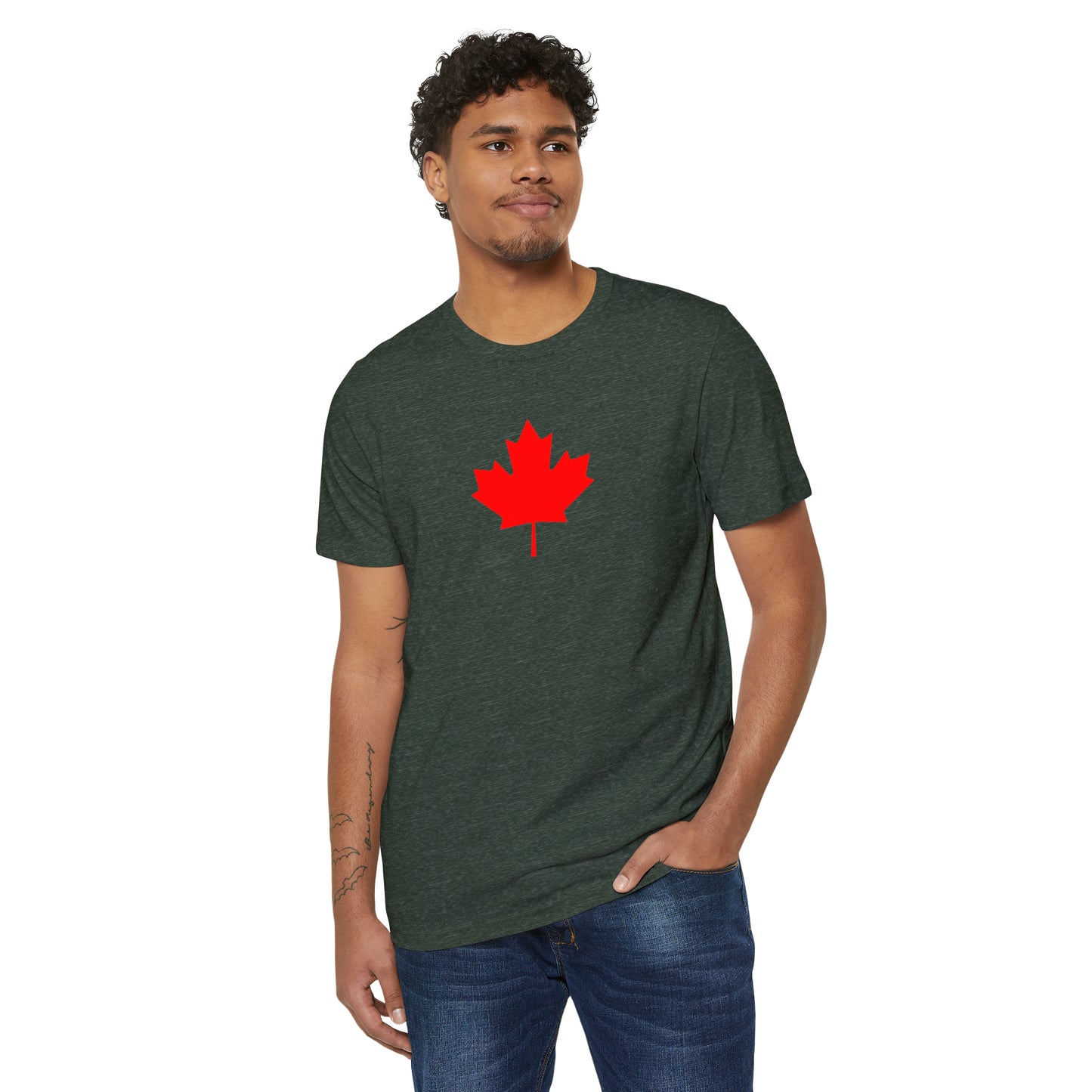 Canadian Maple Leaf, Unisex Recycled Organic T-Shirt