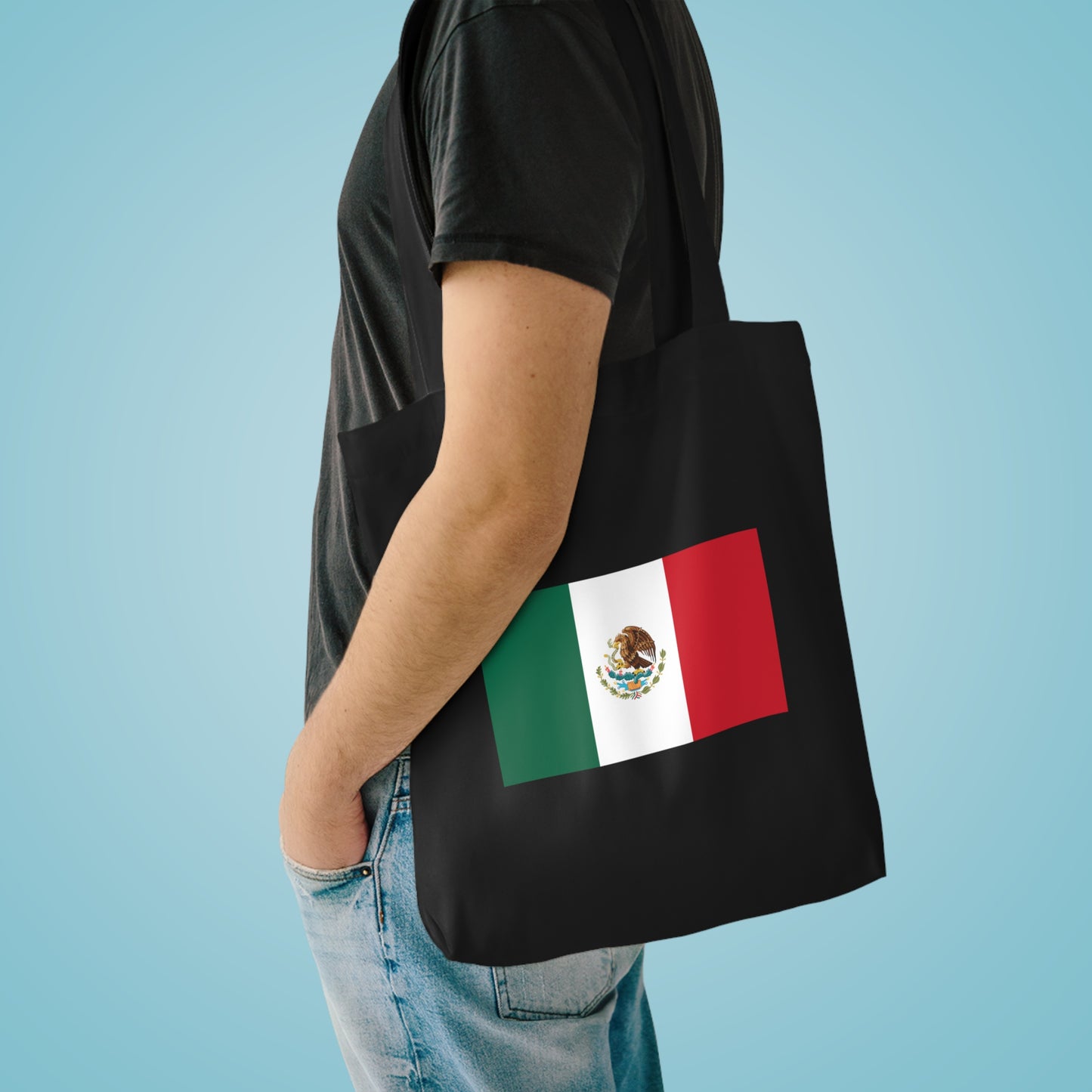 Mexican Flag Cotton Tote Bag