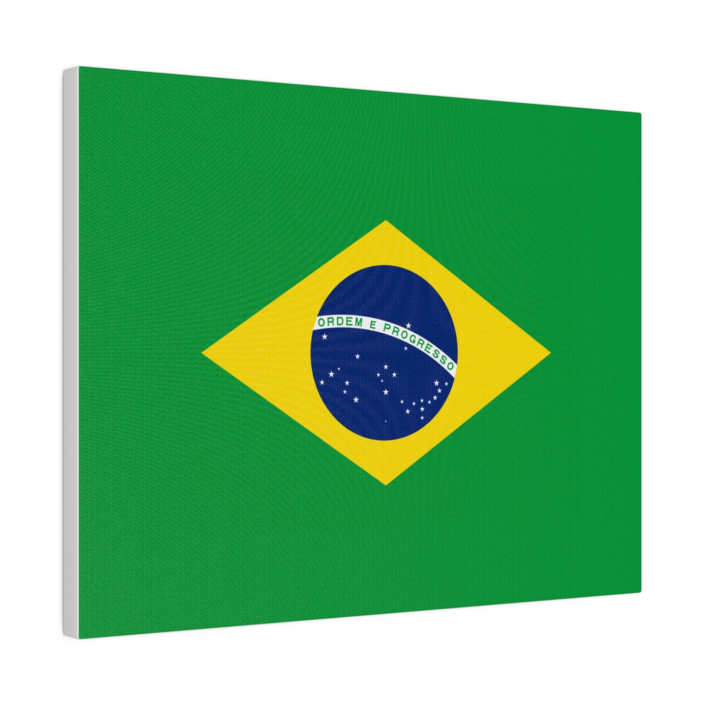 Brazilian Flag Matte Canvas, Stretched, 0.75"