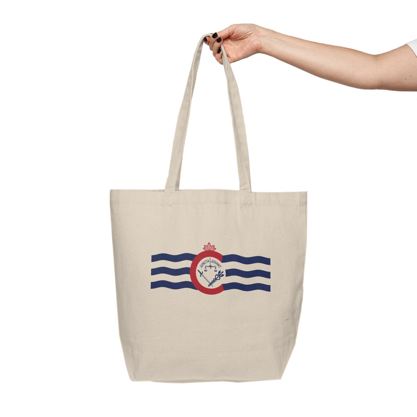 Cincinnati Flag Canvas Shopping Tote