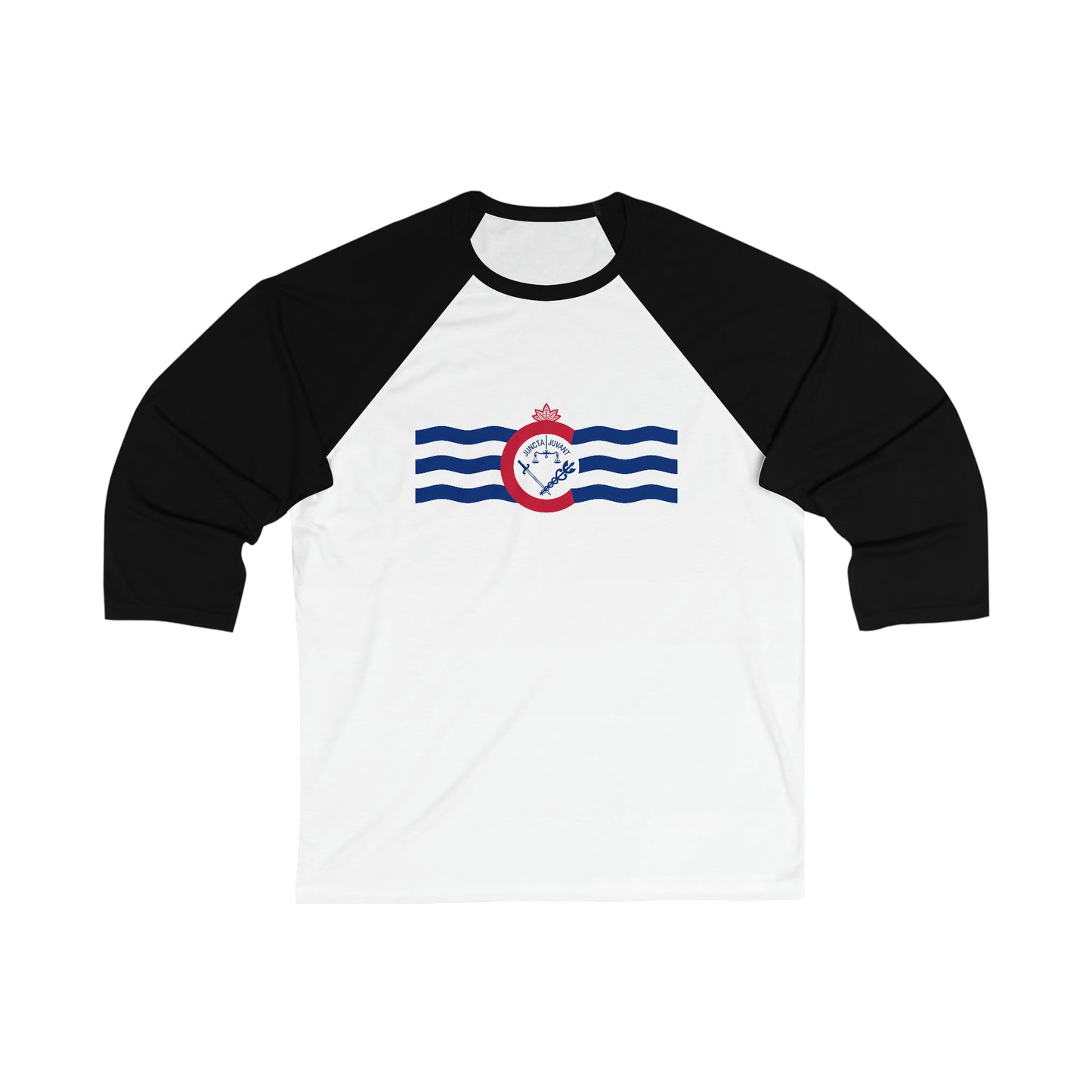 Cincinnati Flag, Unisex 3/4 Sleeve Baseball Tee