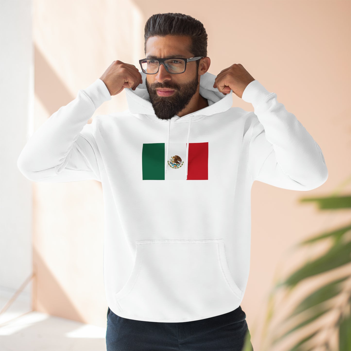 Mexican Flag, Unisex Premium Pullover Hoodie