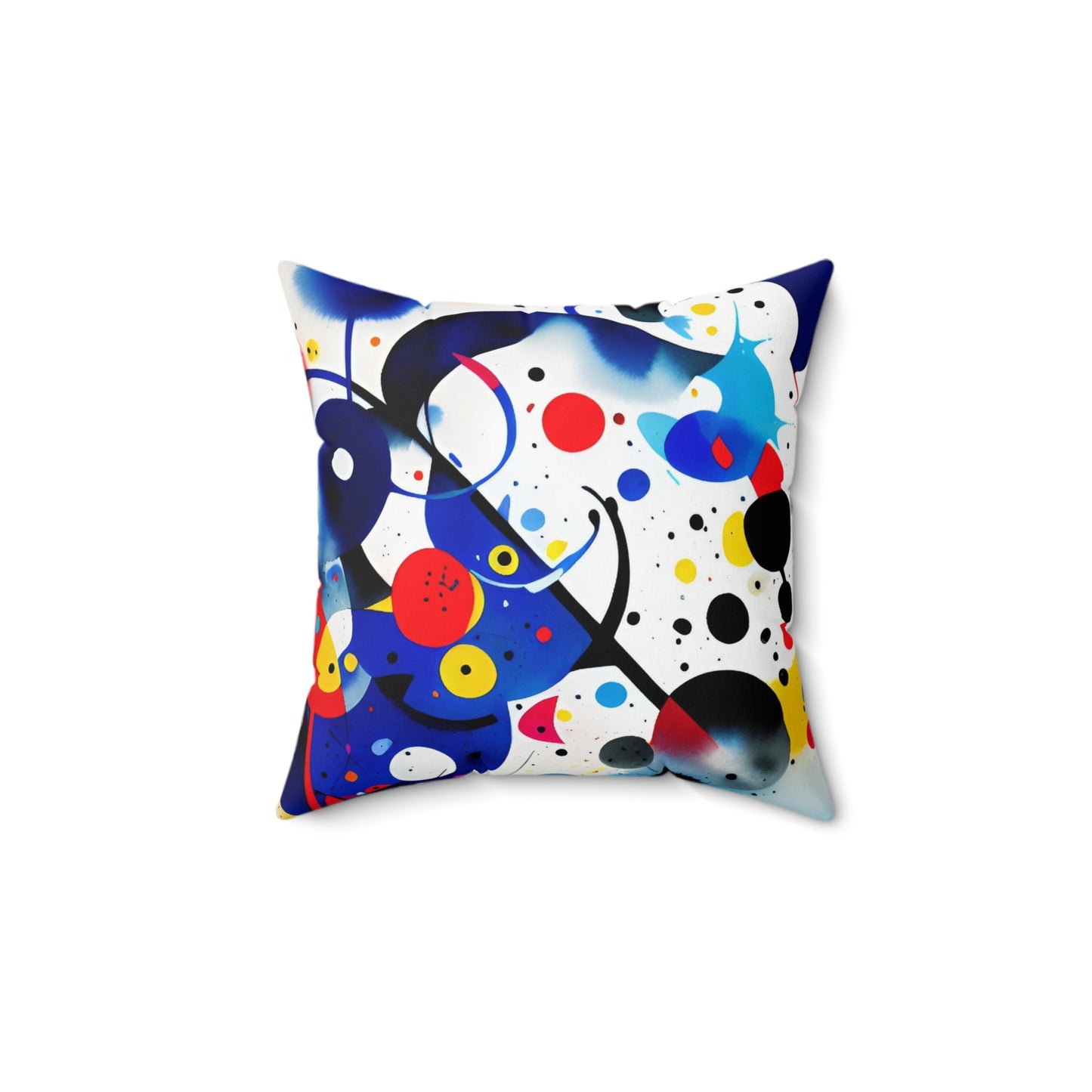 Spun Polyester Square Pillow, Inspired by Miro