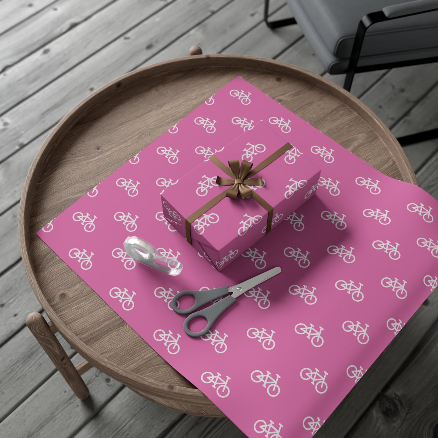 BIKE Gift Wrap Paper, Pink