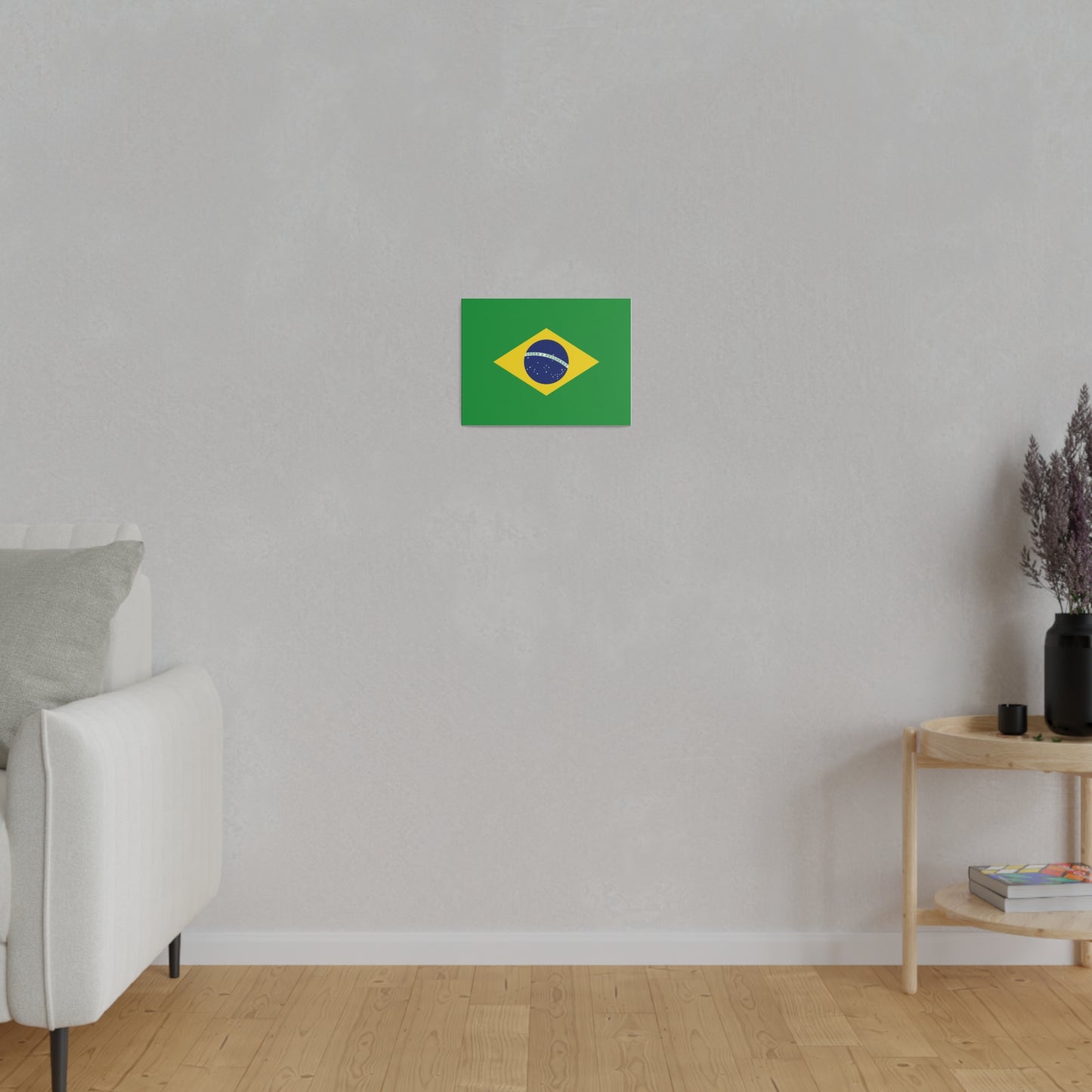 Brazilian Flag Matte Canvas, Stretched, 0.75"