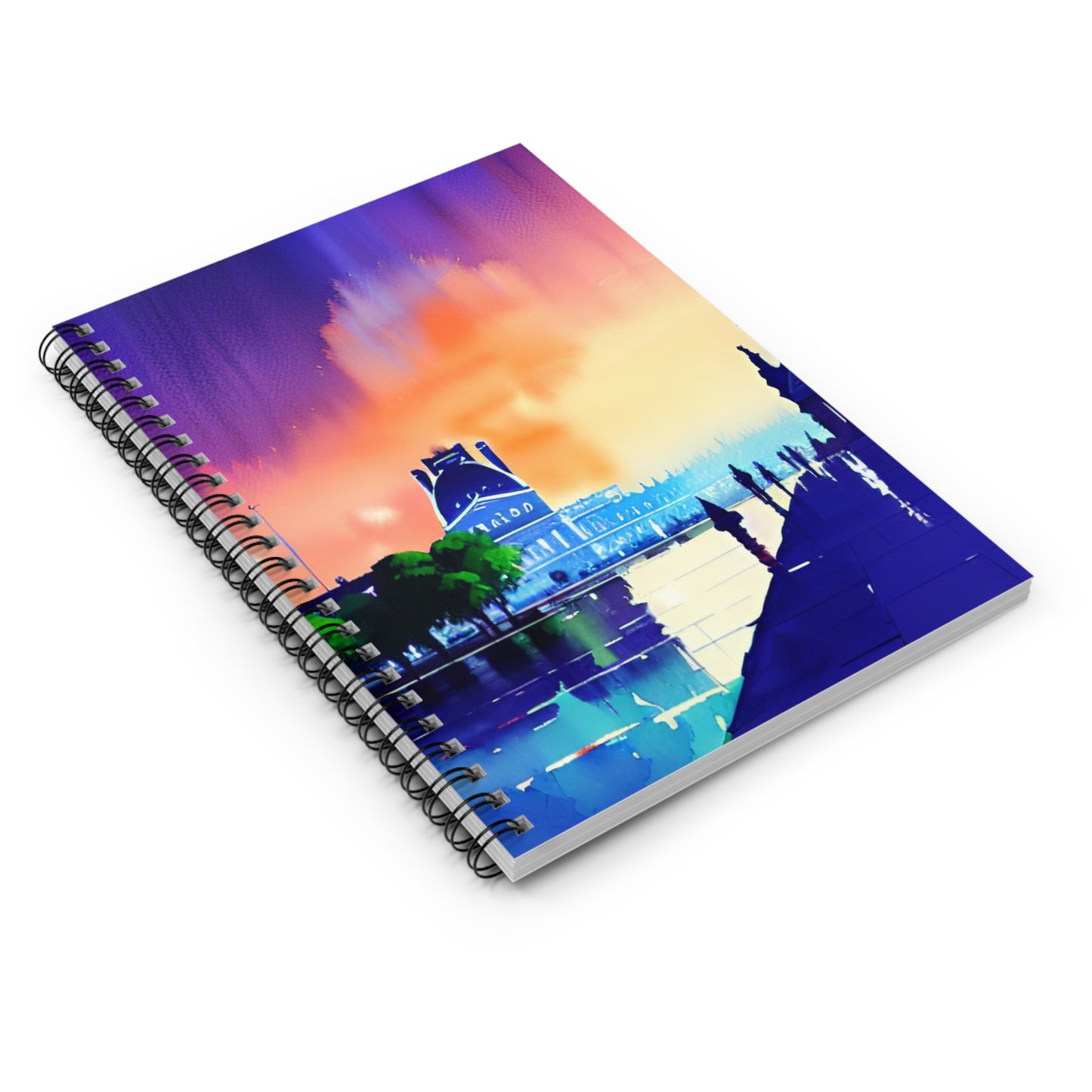 Paris, Spiral Notebook, Ruled Line