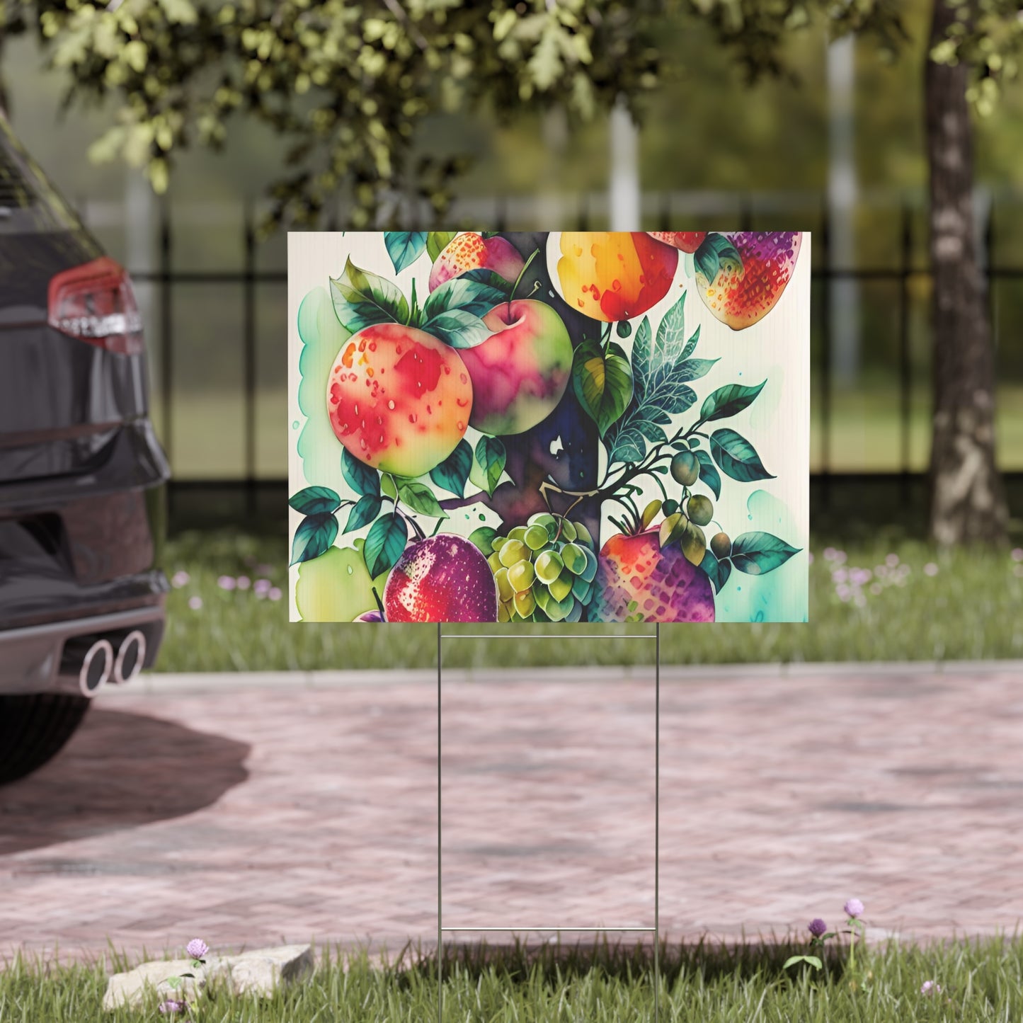 Fruit Watercolor Yard Sign