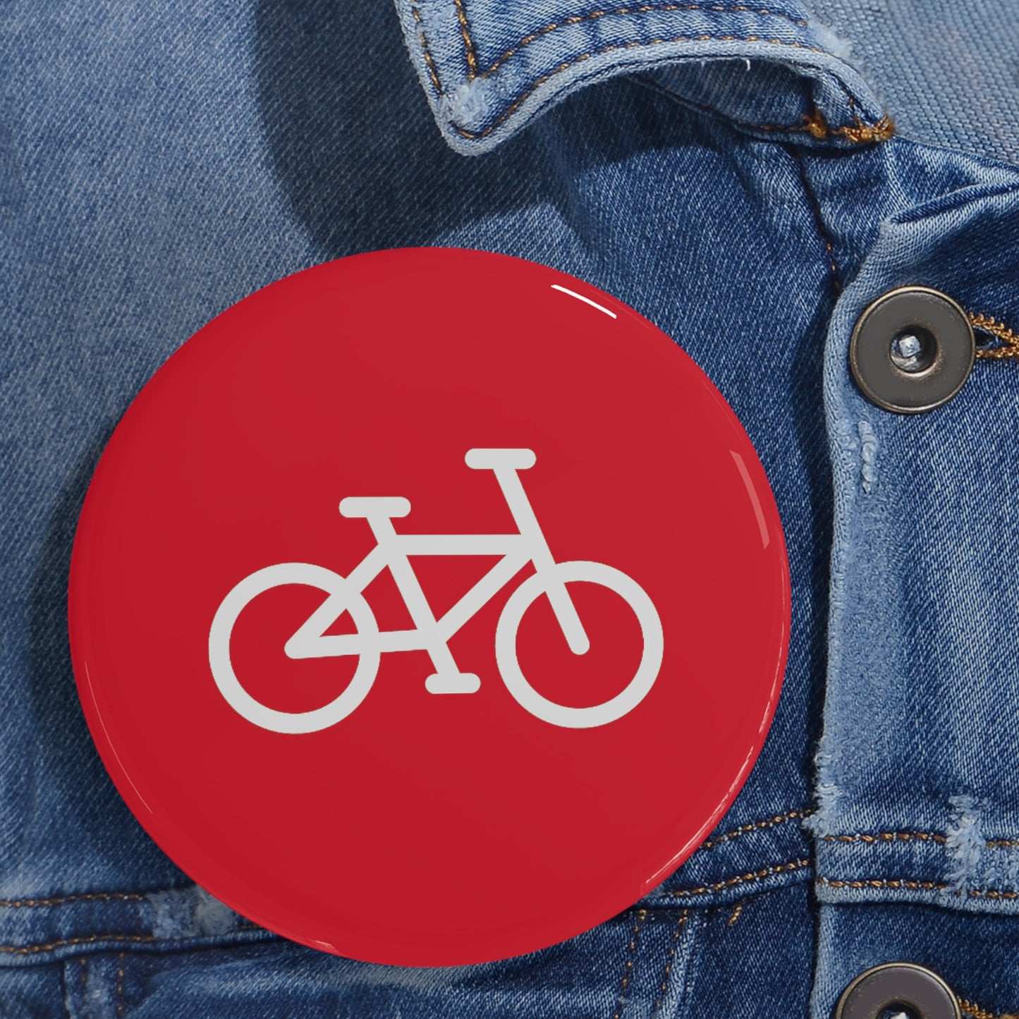 BIKE Round Pins, Red