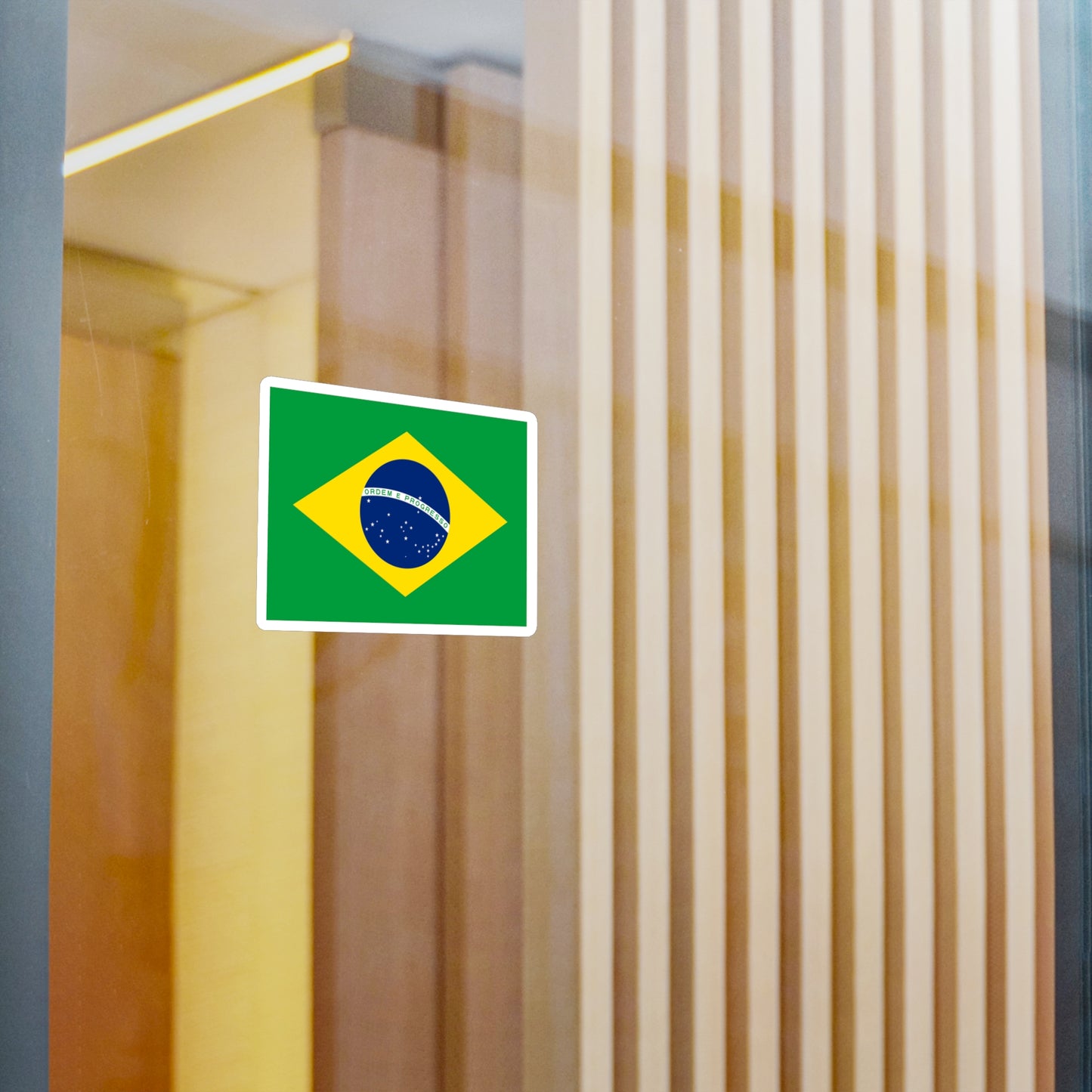 Brazilian Flag, Kiss-Cut Vinyl Decals