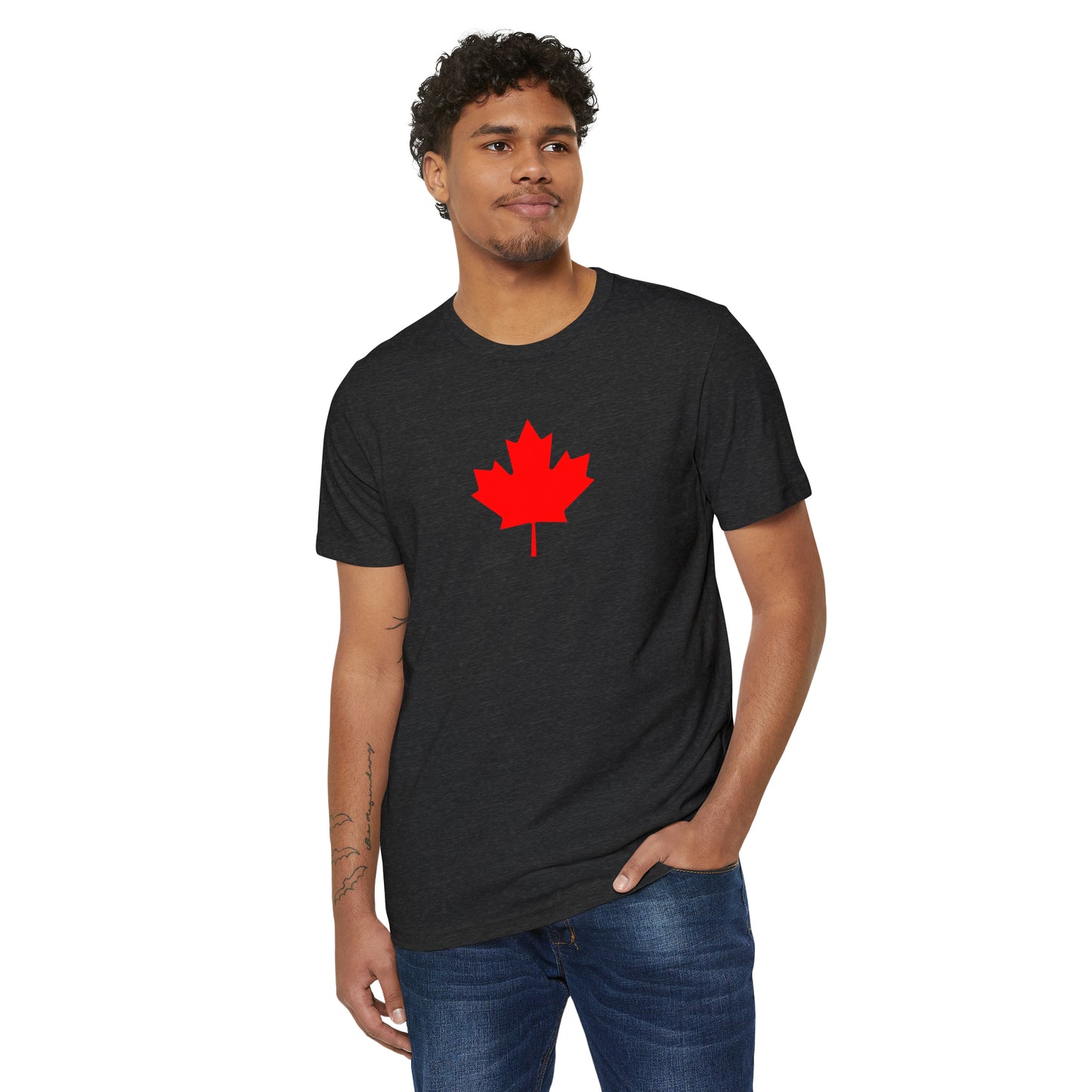 Canadian Maple Leaf, Unisex Recycled Organic T-Shirt