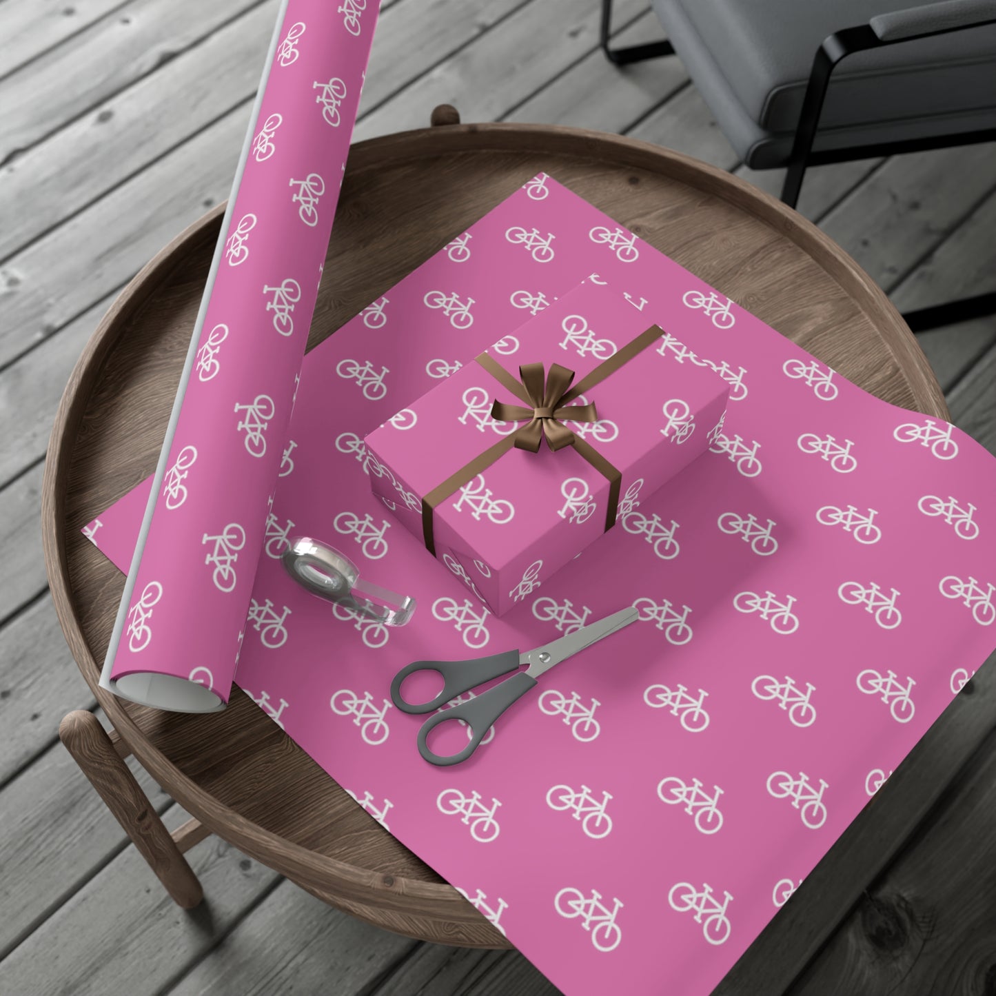 BIKE Gift Wrap Paper, Pink