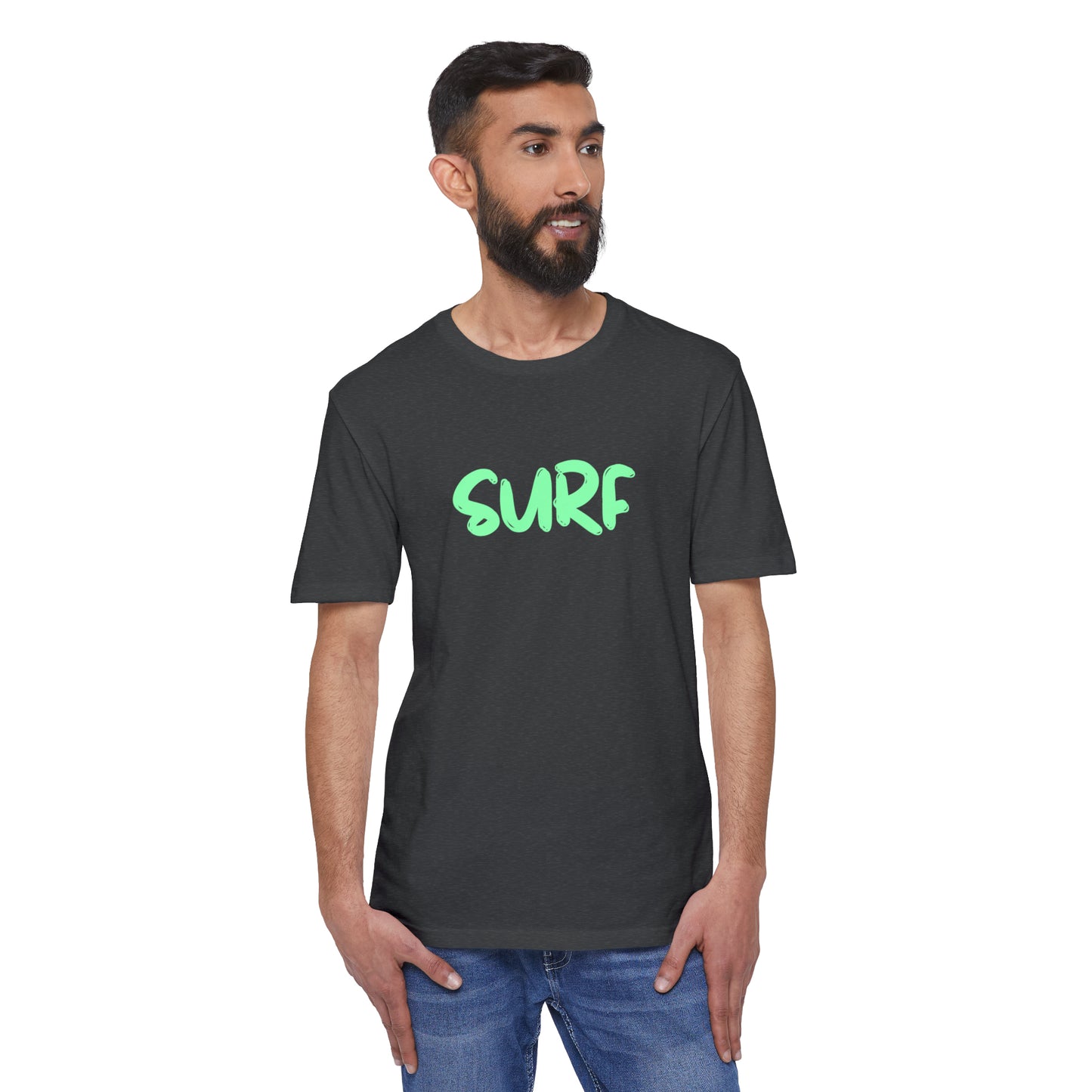 SURF Unisex District® Re-Tee®, Turquoise Script