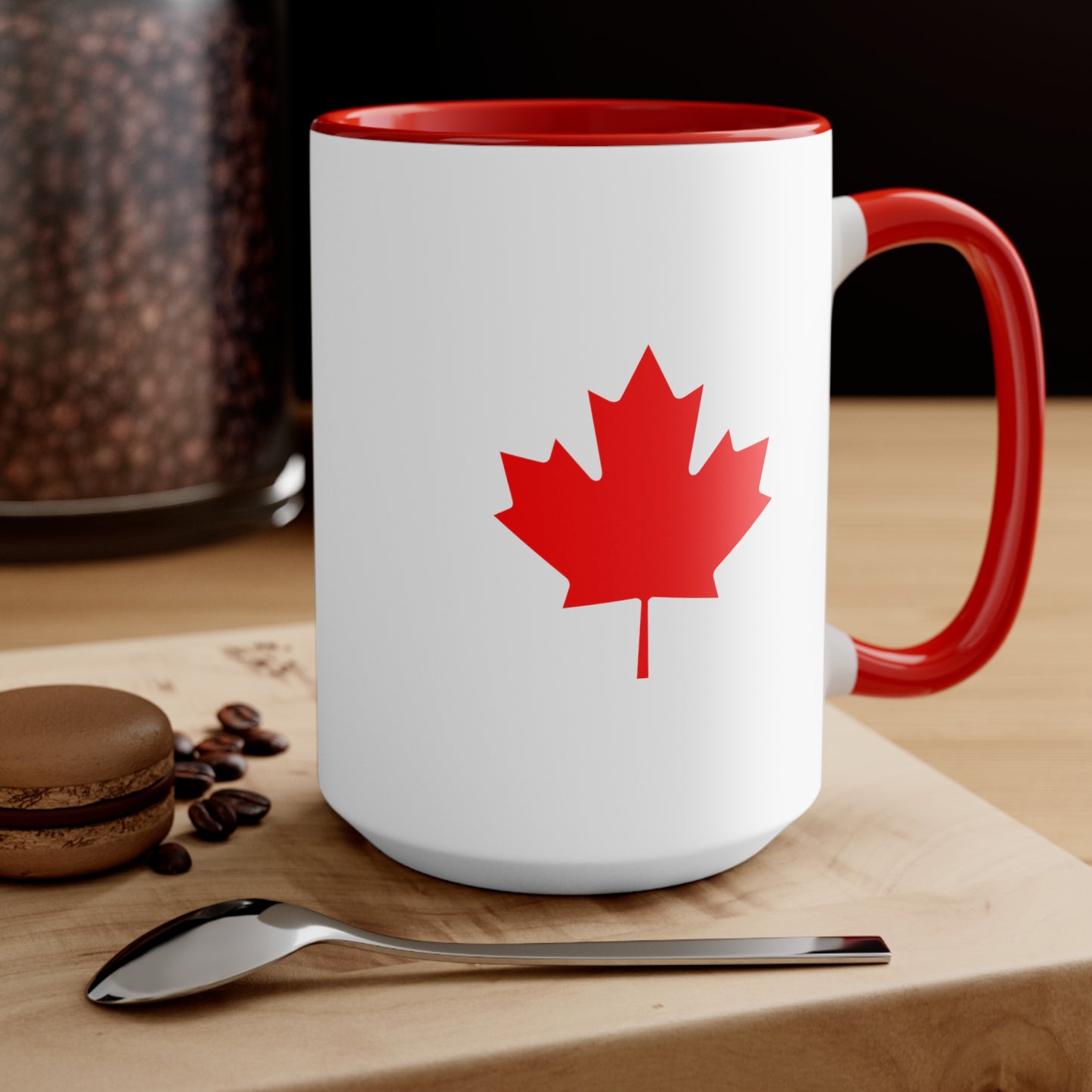 Canadian Maple Leaf Accent Mugs