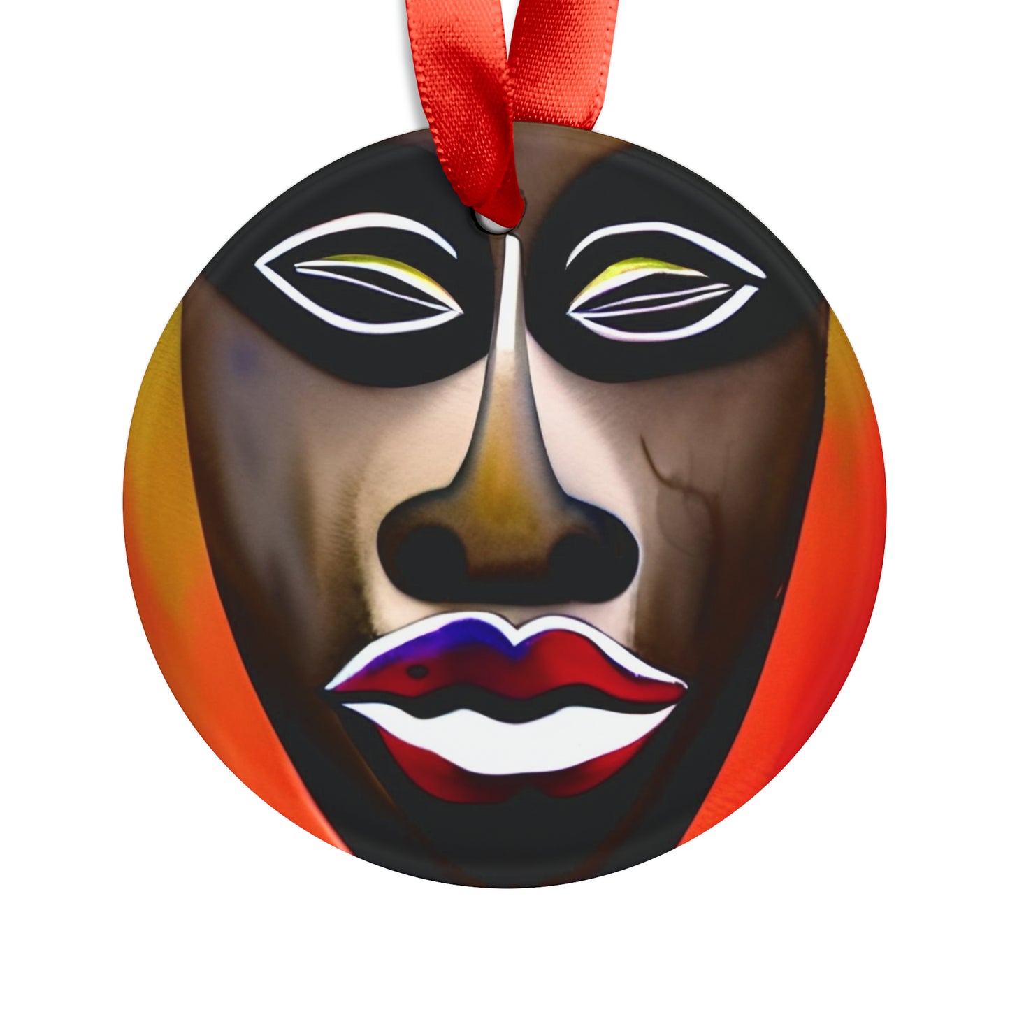 PAN AFRICA Acrylic Ornament with Ribbon