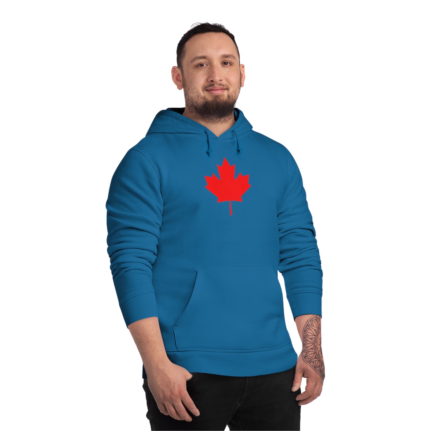 Canadian Maple Leaf, Unisex Drummer Hoodie
