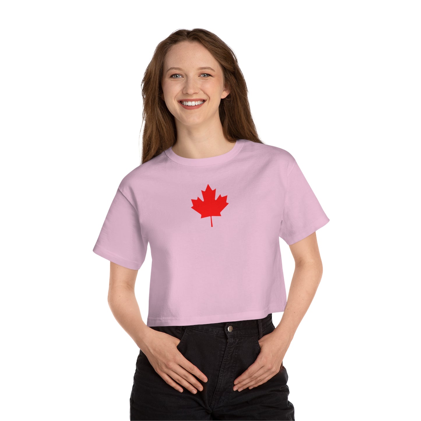 Canadian Maple Leaf, Champion Women's Heritage Cropped T-Shirt