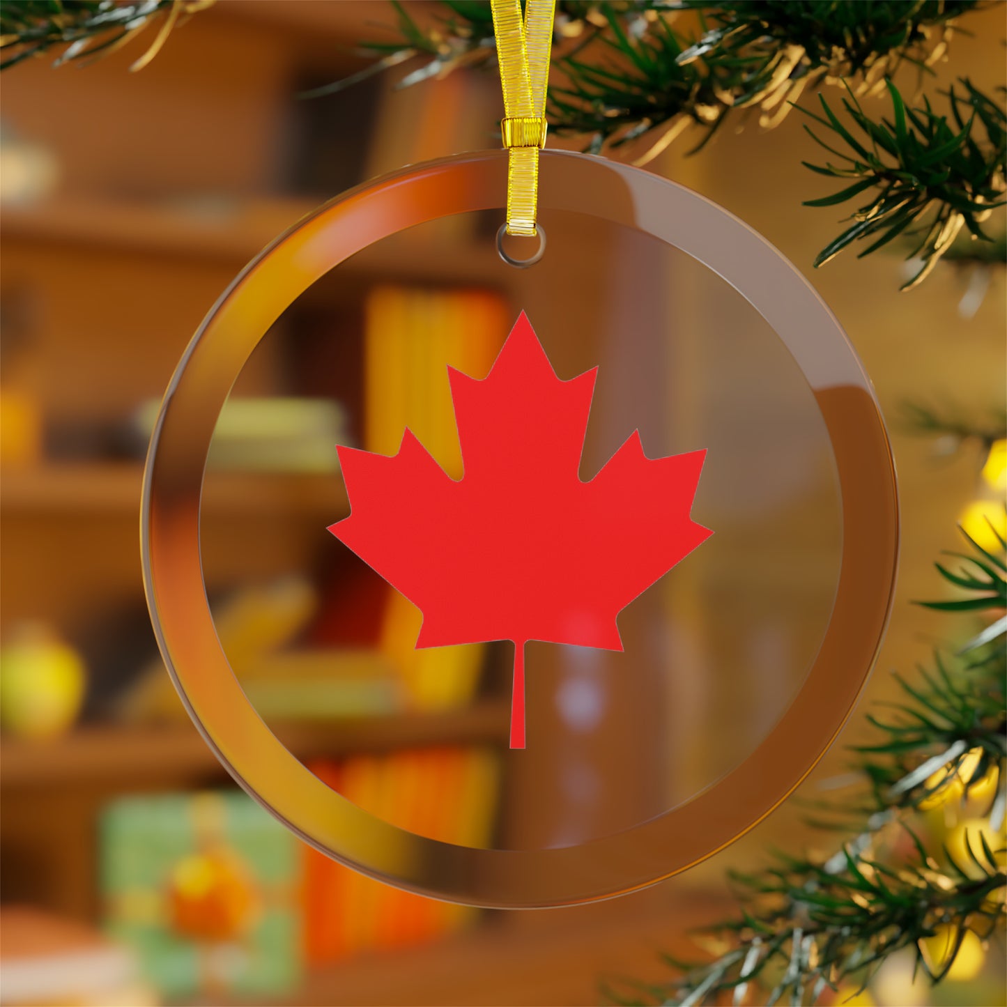 Glass Ornament Bundles, Canadian Maple Leaf