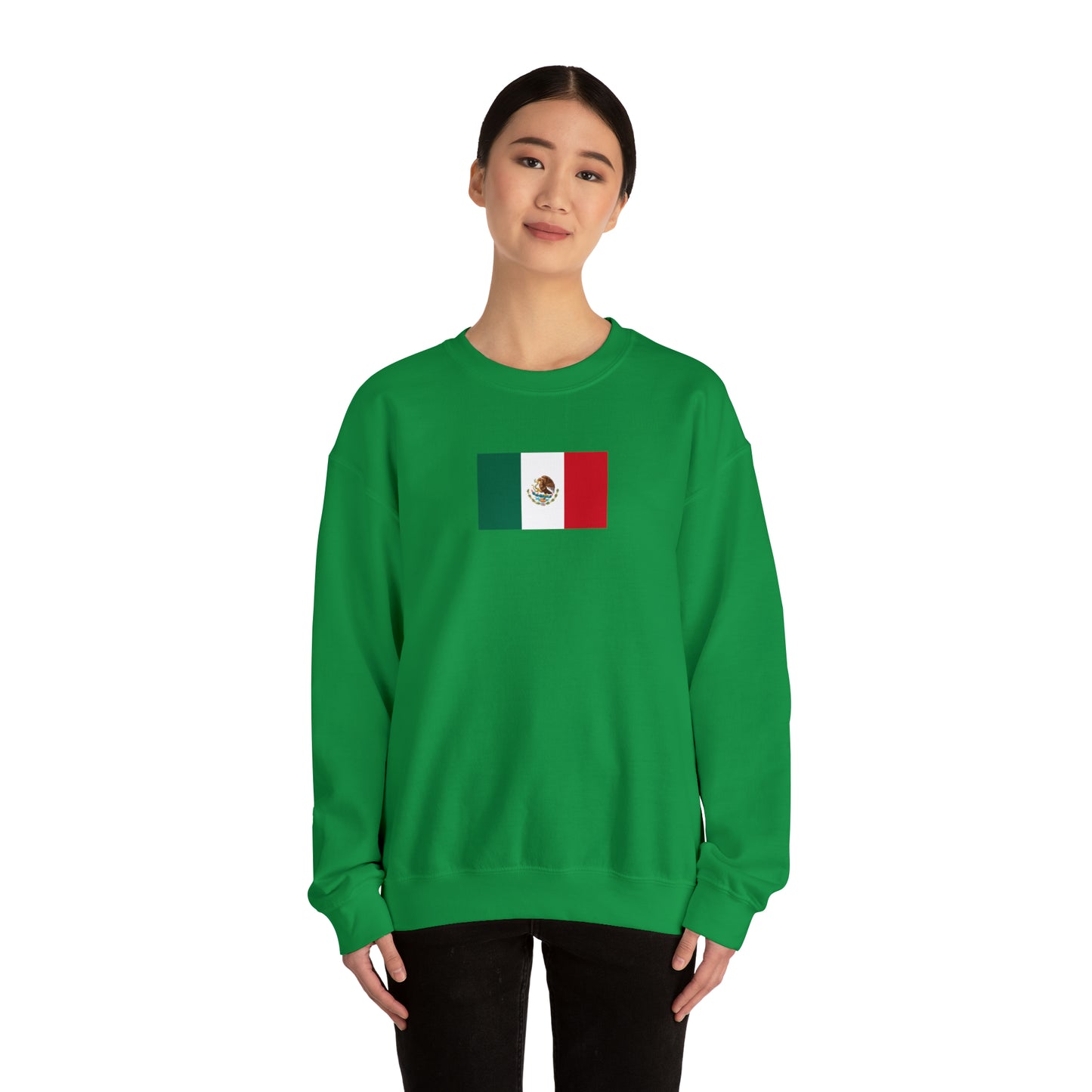 Mexican Flag, Unisex Heavy Blend™ Crewneck Sweatshirt