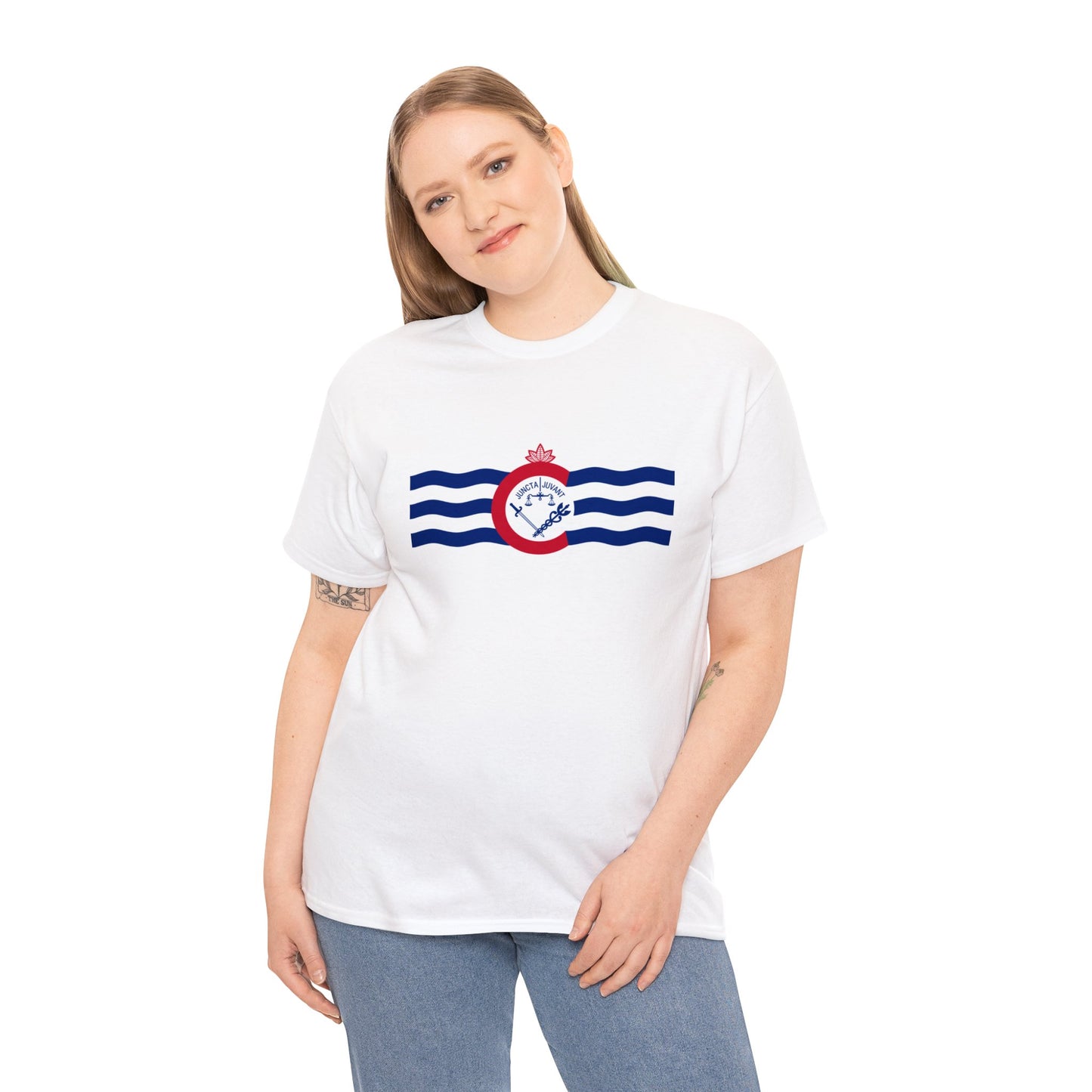 Cincinnati Flag, Unisex Heavy Cotton Tee