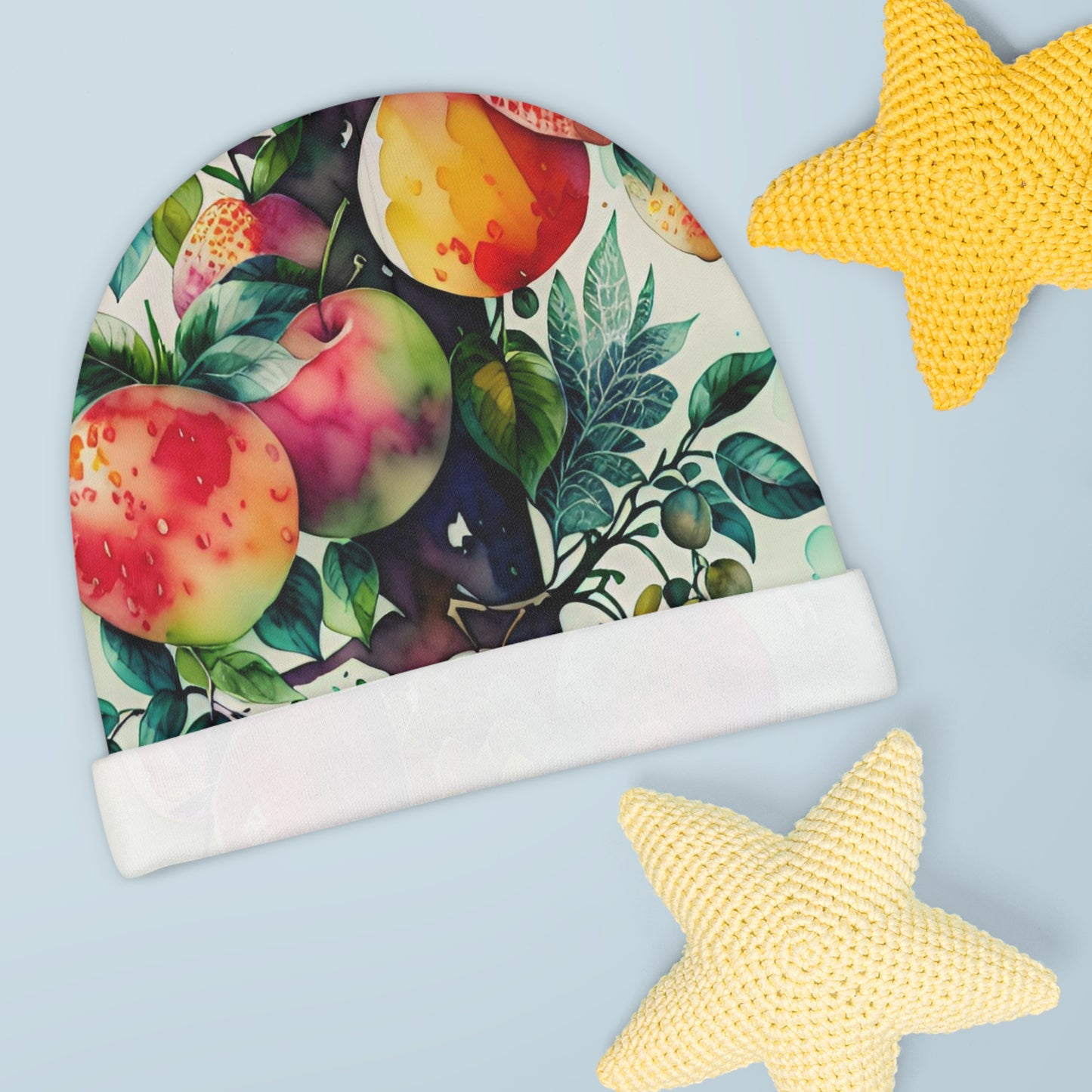 Fruit Watercolor Baby Beanie