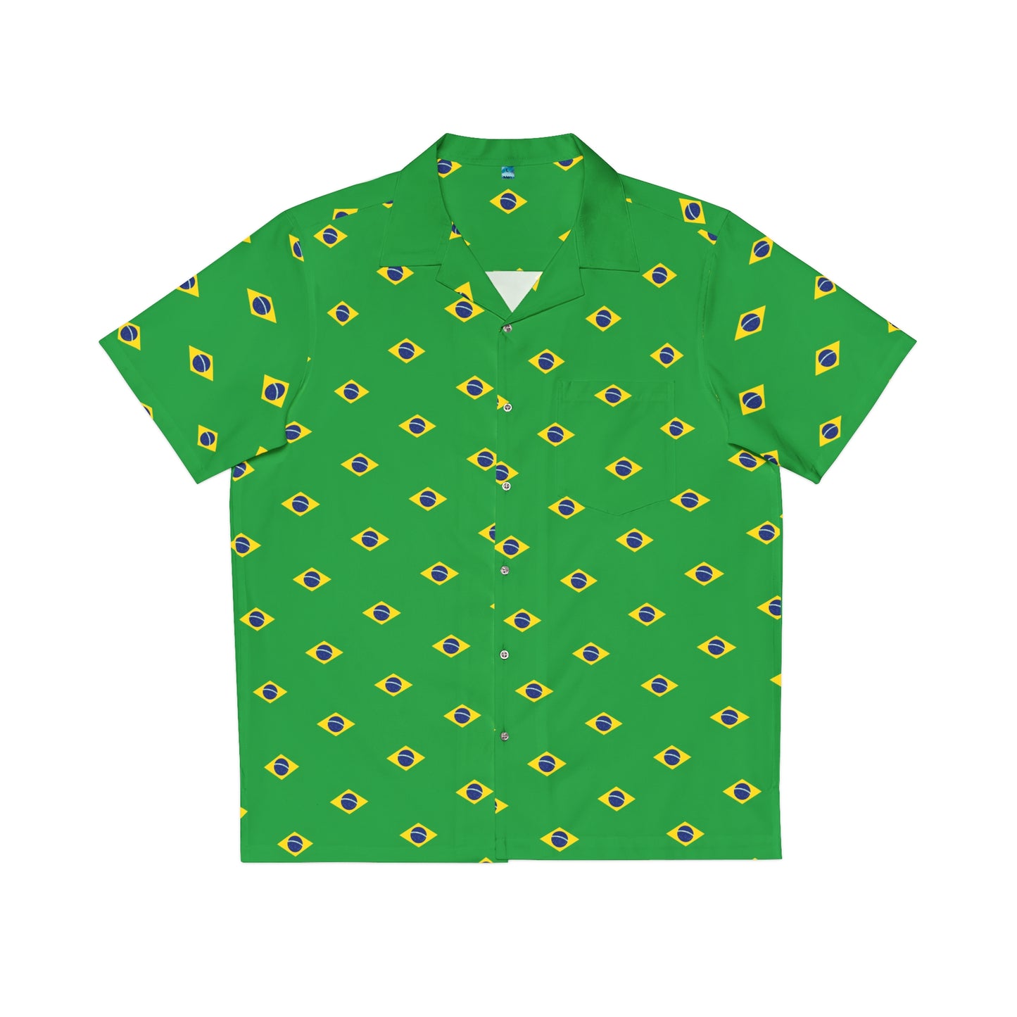 Men's Hawaiian Shirt, Brazilian Flag