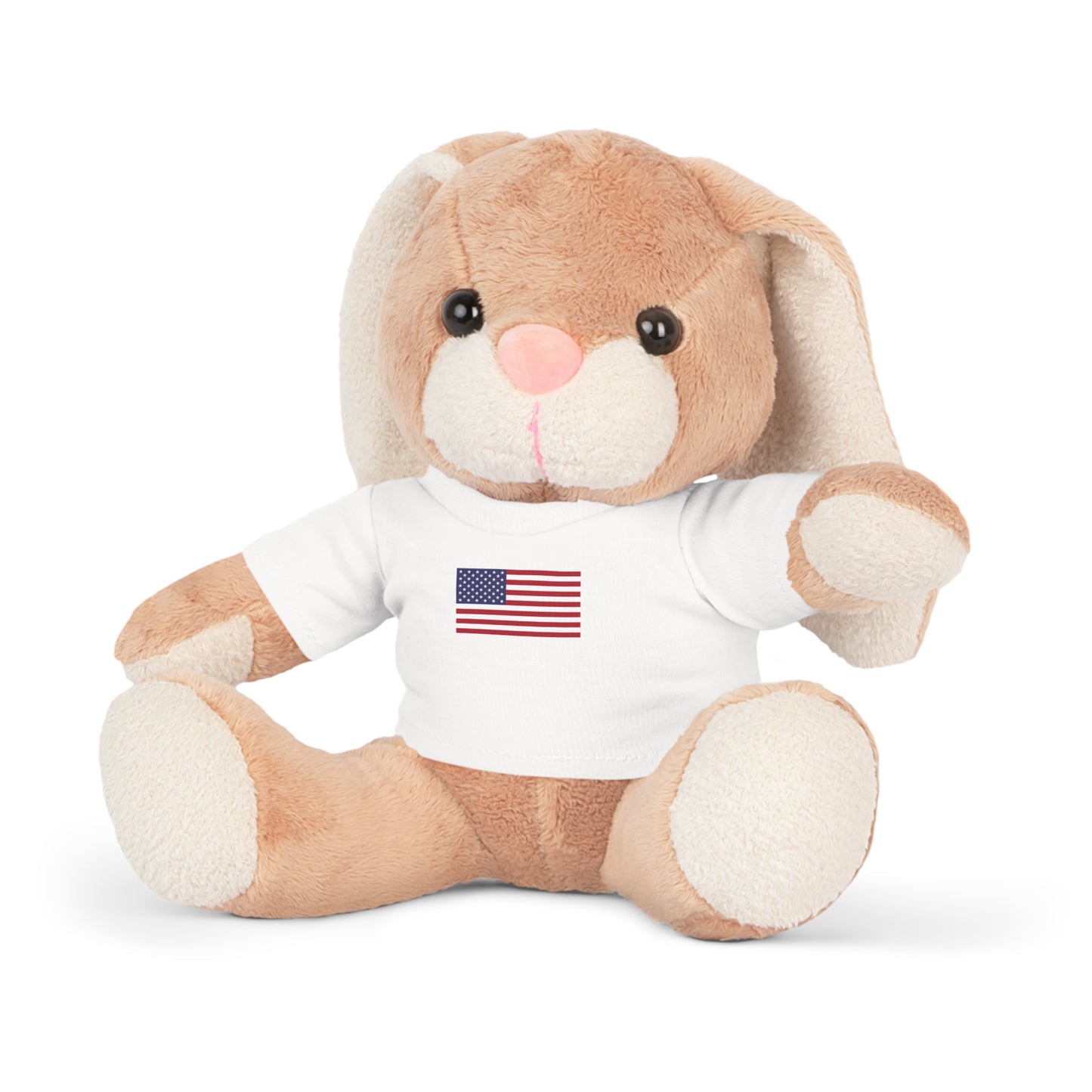 Plush Toy with American Flag Shirt