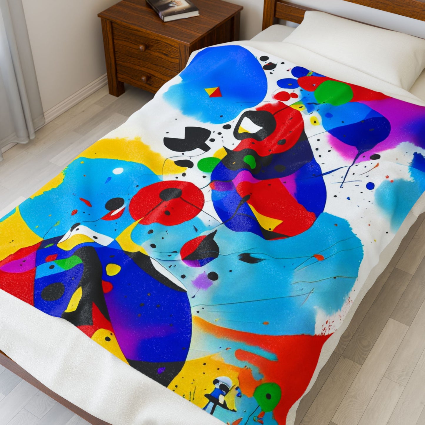 Velveteen Plush Blanket, Inspired by Miro