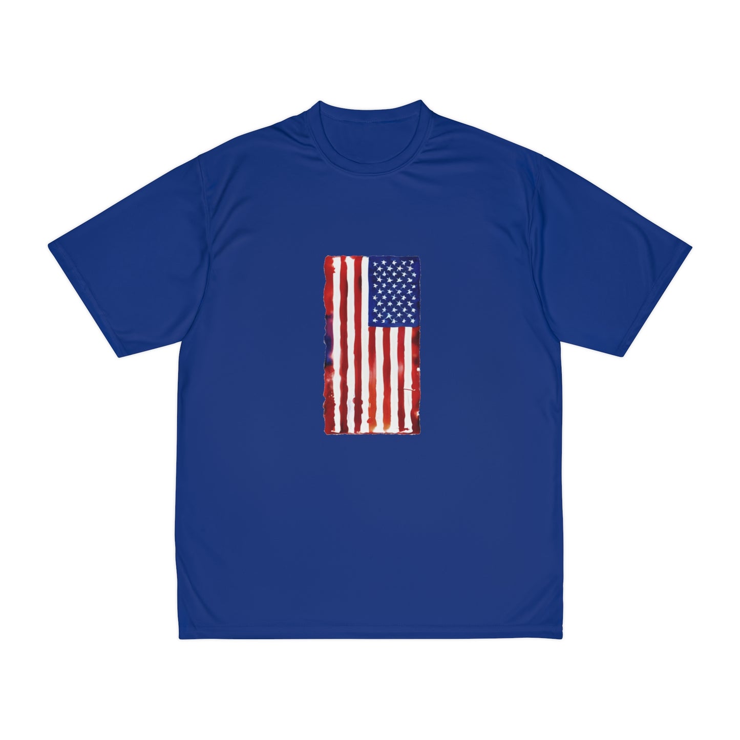 American Flag Watercolor, Men's Performance T-Shirt