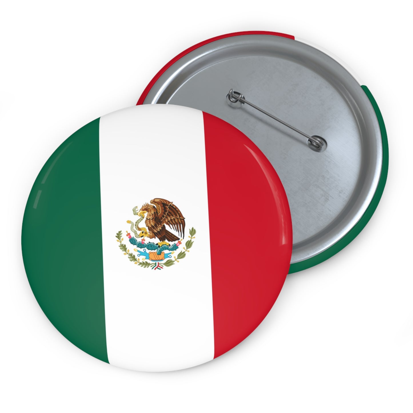 Mexican Flag Pin Button