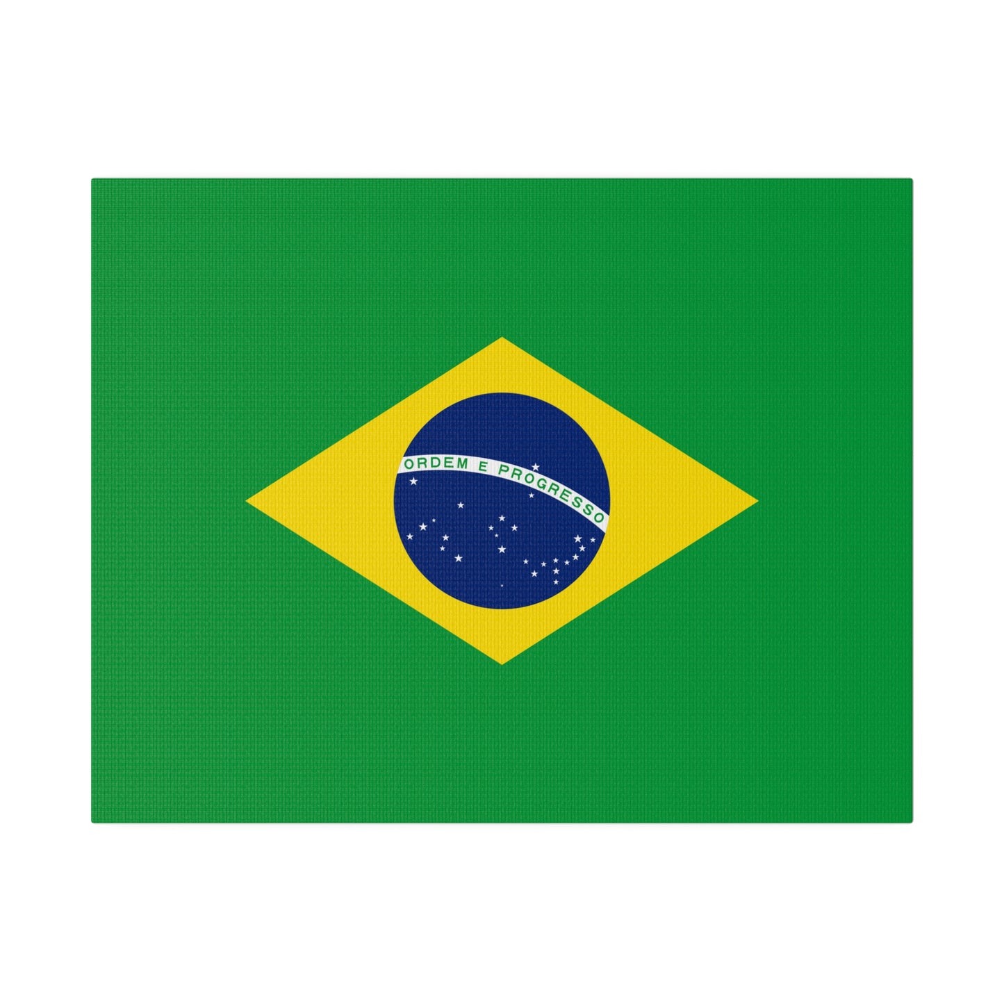 Brazilian Flag Matte Canvas, Stretched, 0.75"