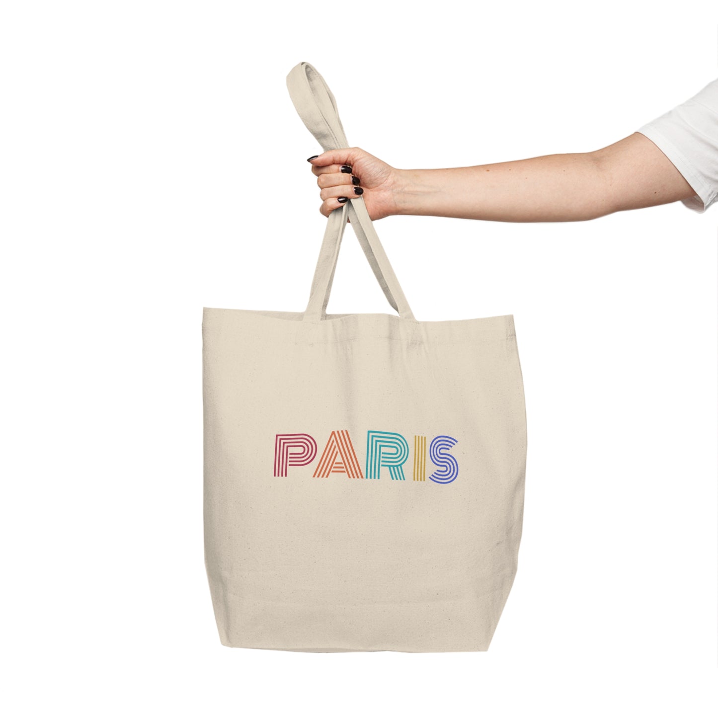 PARIS Canvas Shopping Tote