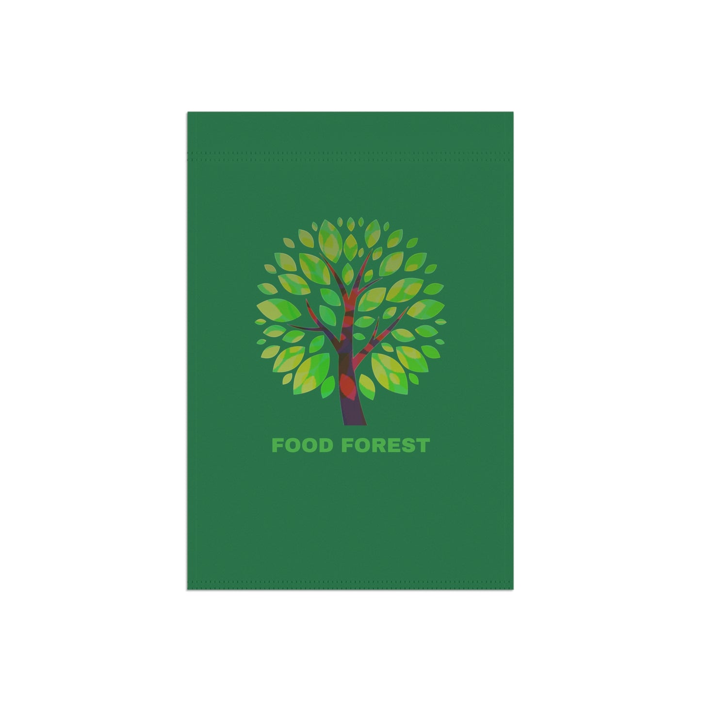 FOOD FOREST Garden & House Banner, Green