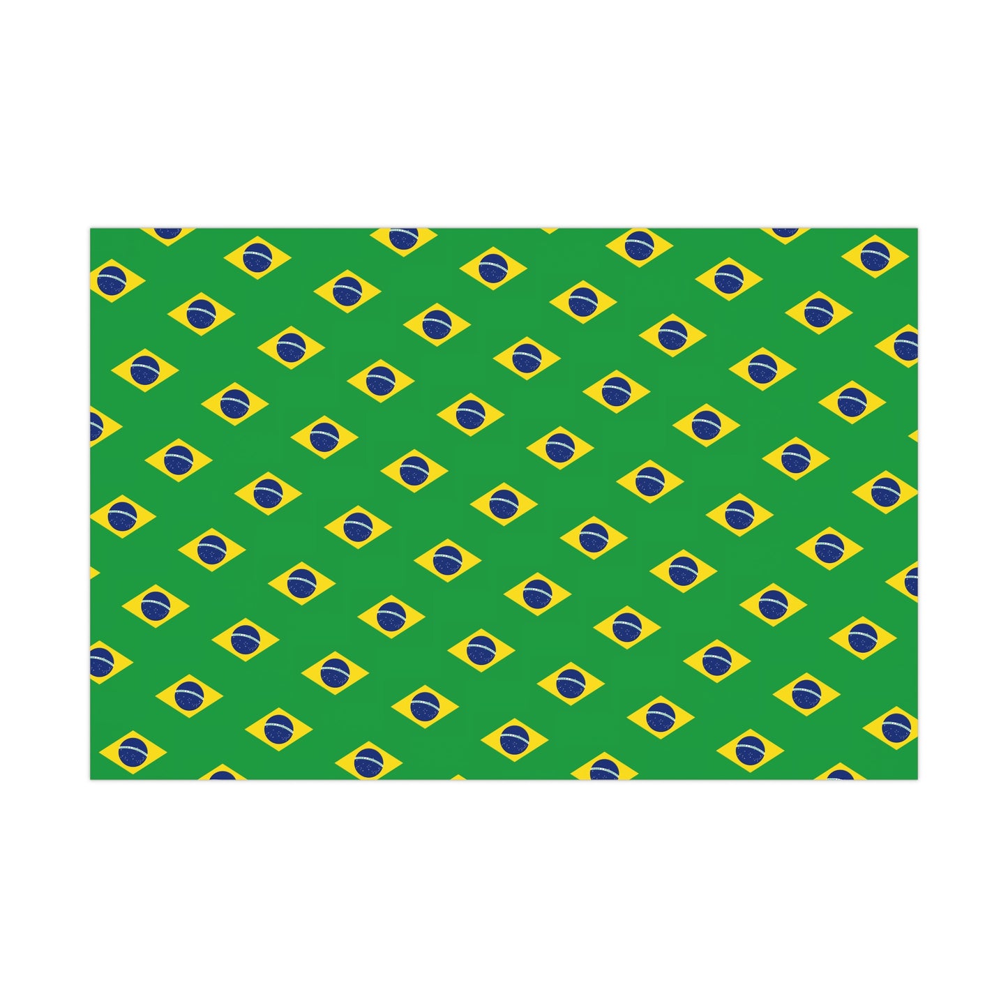 Brazilian Flag Gift Wrap
