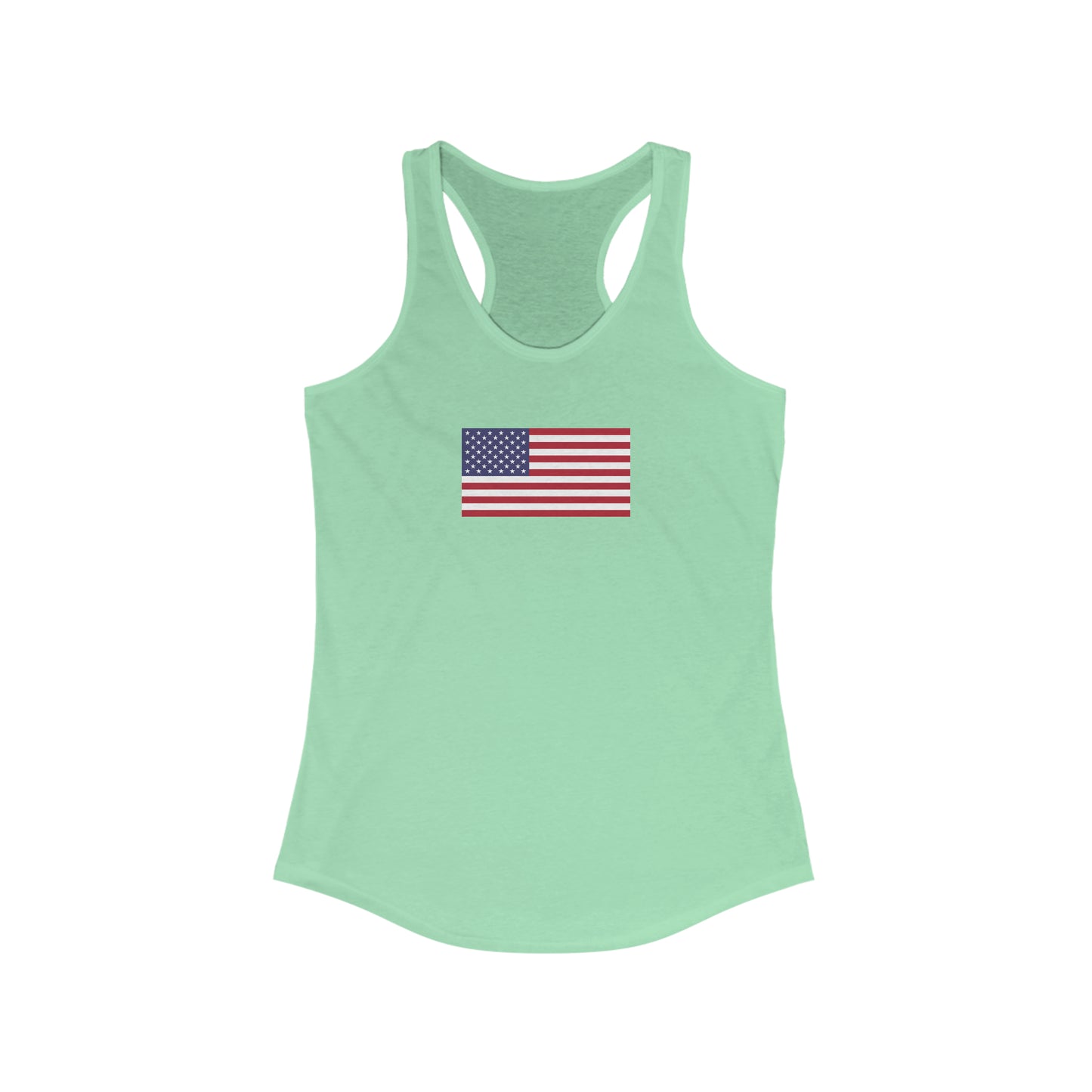 American Flag, Women's Ideal Racerback Tank