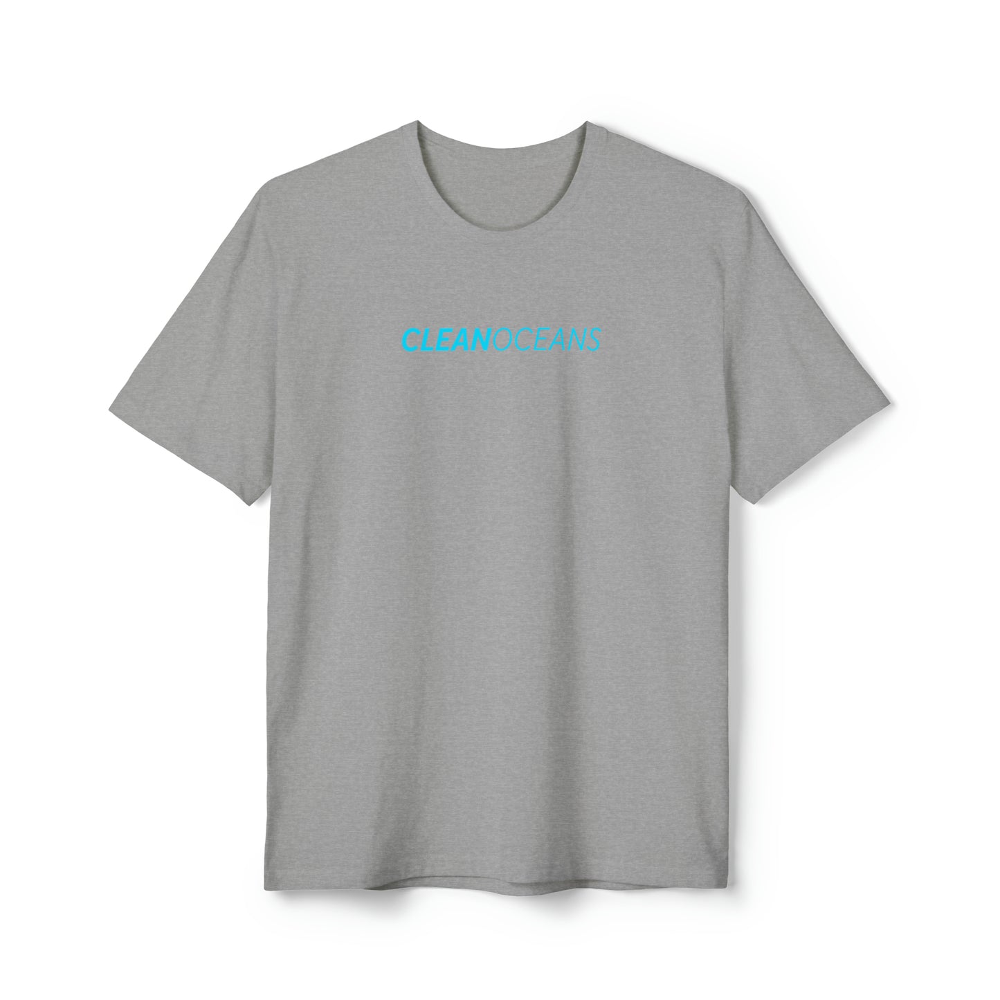 CleanOceans Unisex District® Re-Tee®, Turquoise Script