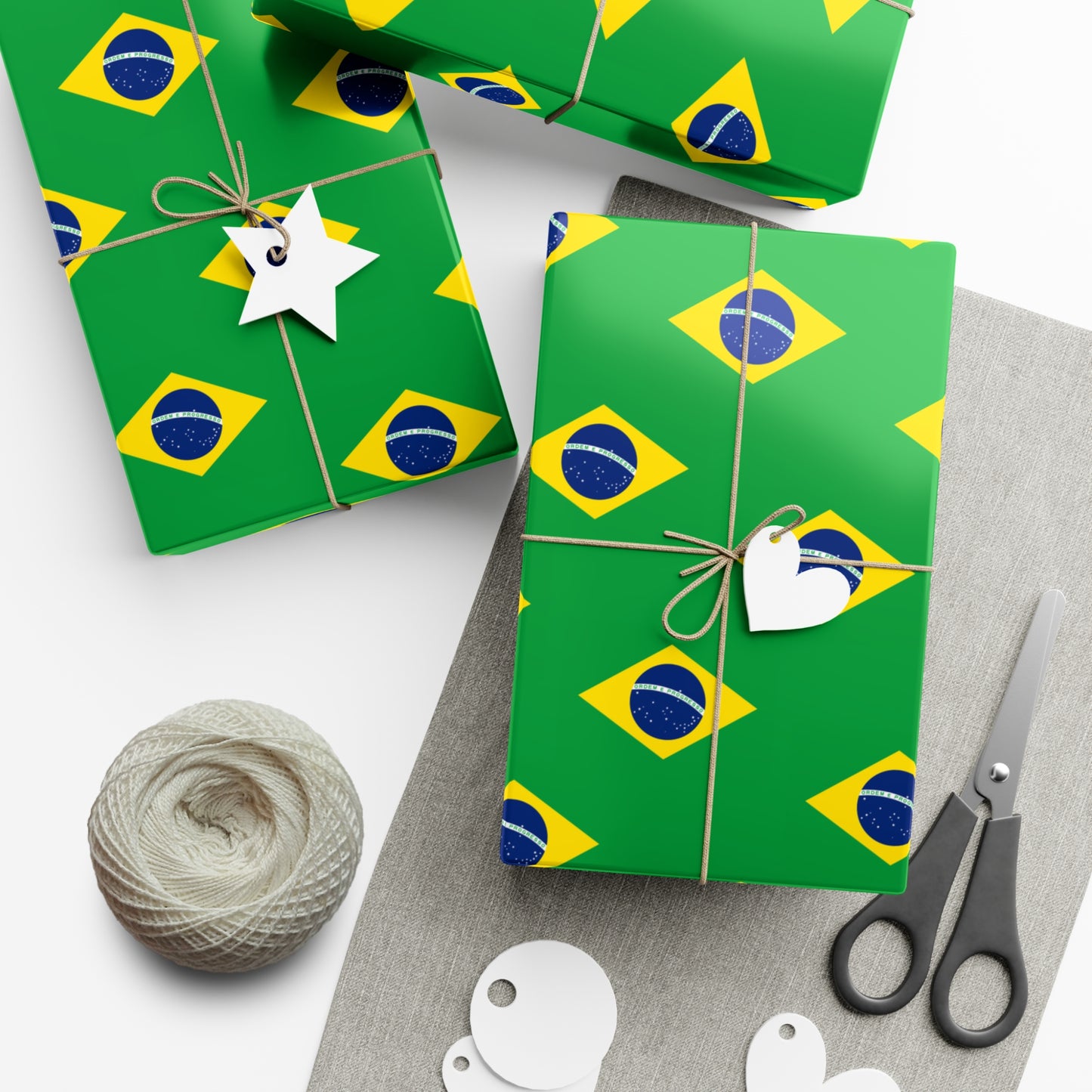 Brazilian Flag Gift Wrap