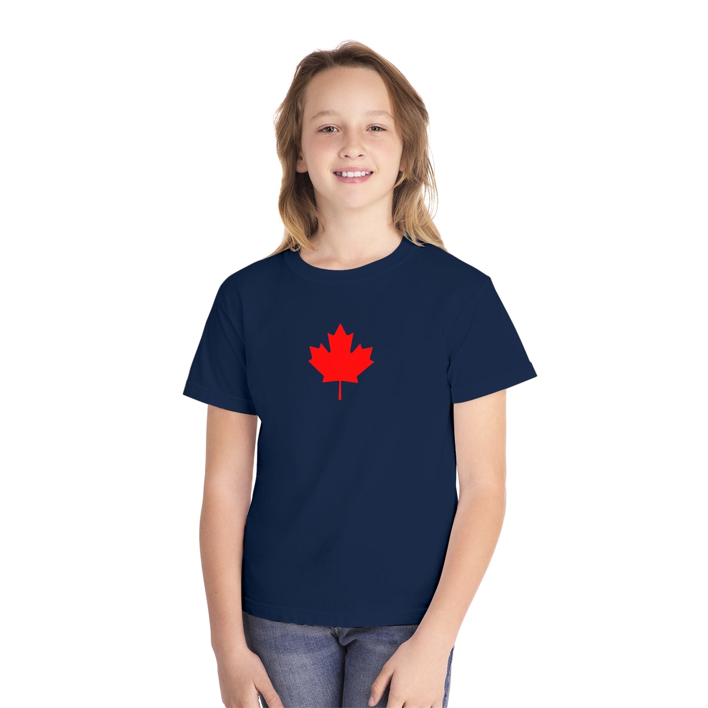 Youth Midweight Tee, Canadian Maple Leaf