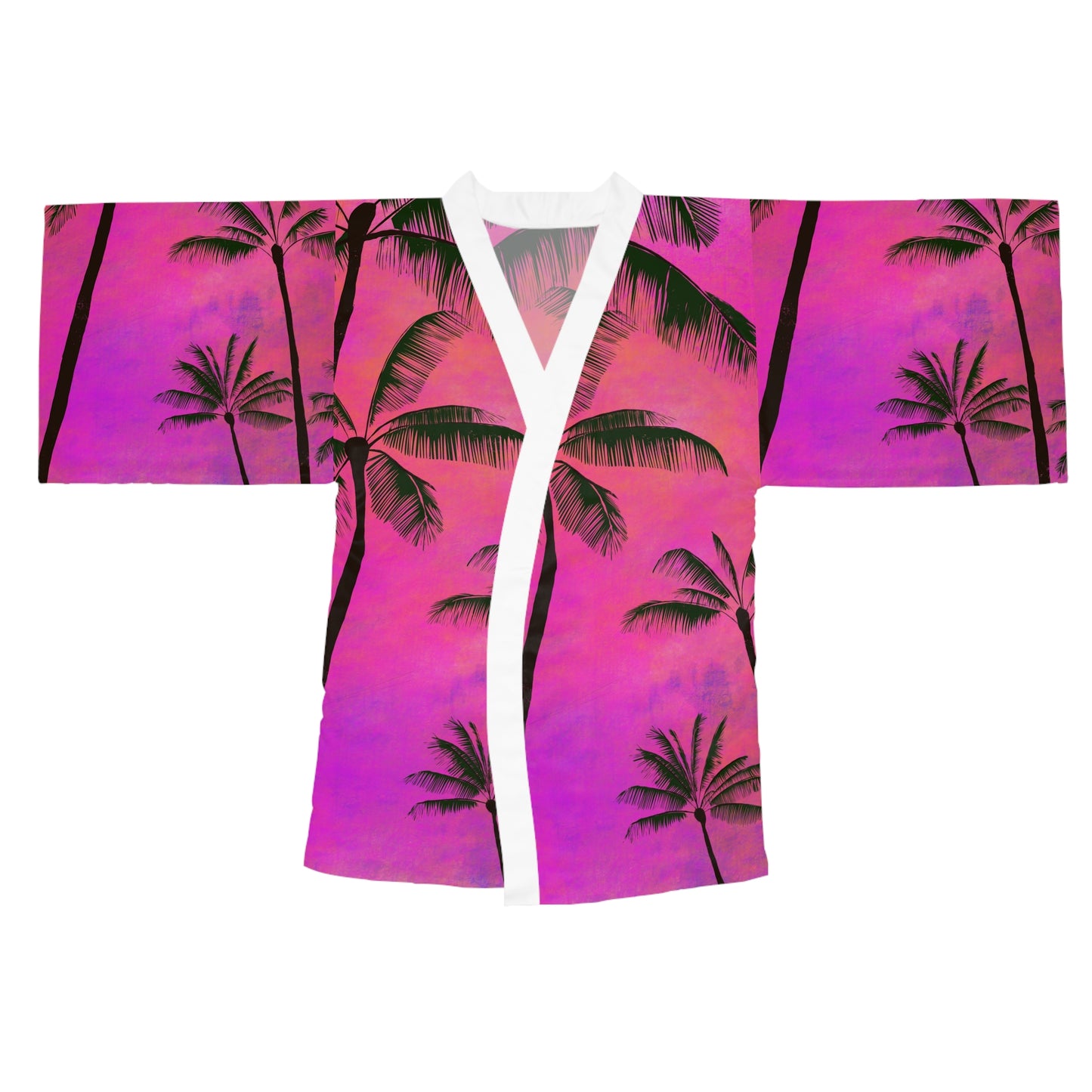 Tropical Long Sleeve Kimono Robe