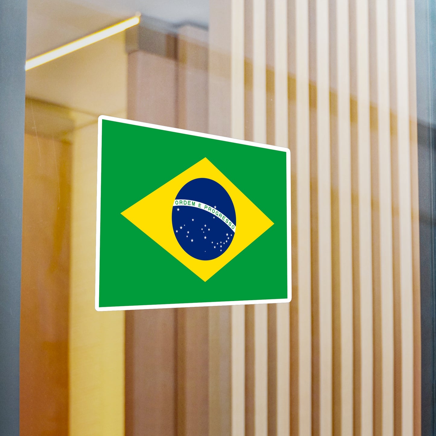 Brazilian Flag, Kiss-Cut Vinyl Decals