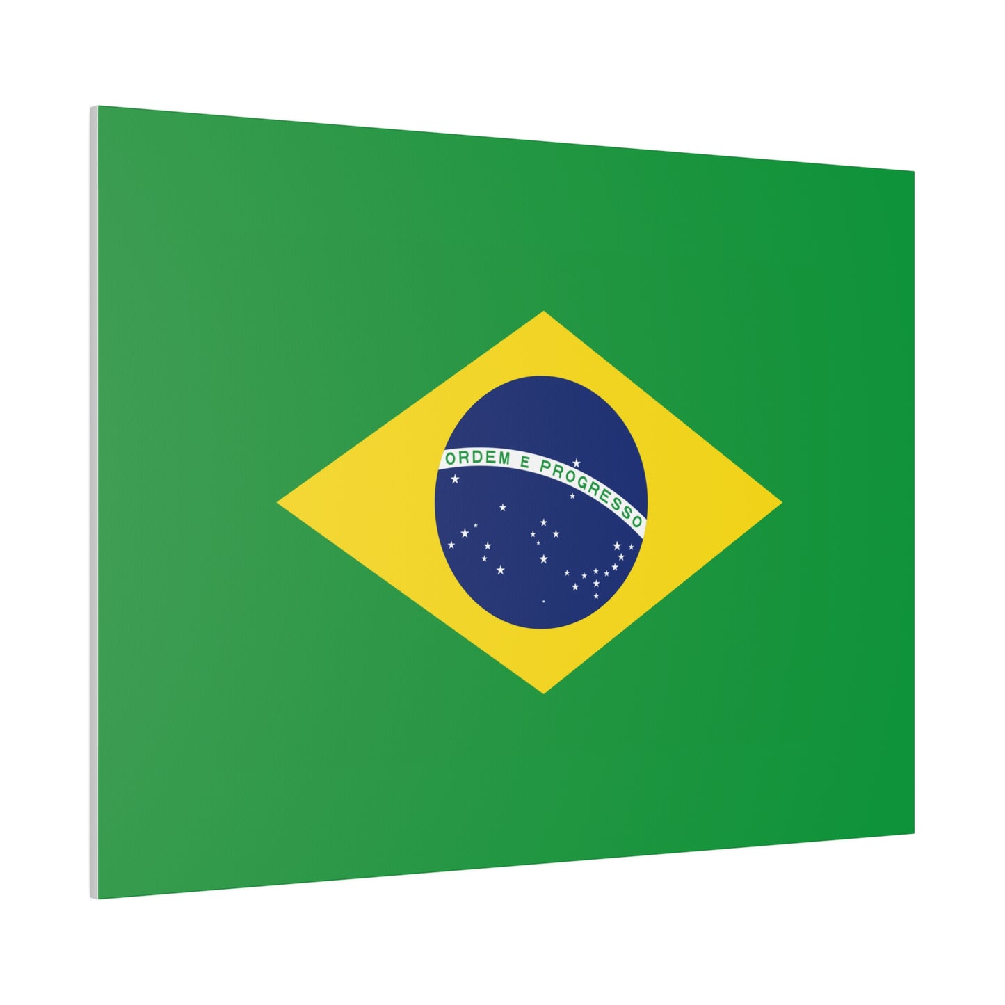 Brazilian Flag Matte Canvas, Stretched, 0.75"