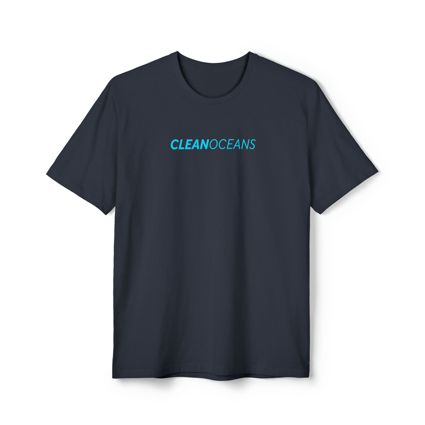 CleanOceans Unisex District® Re-Tee®, Turquoise Script