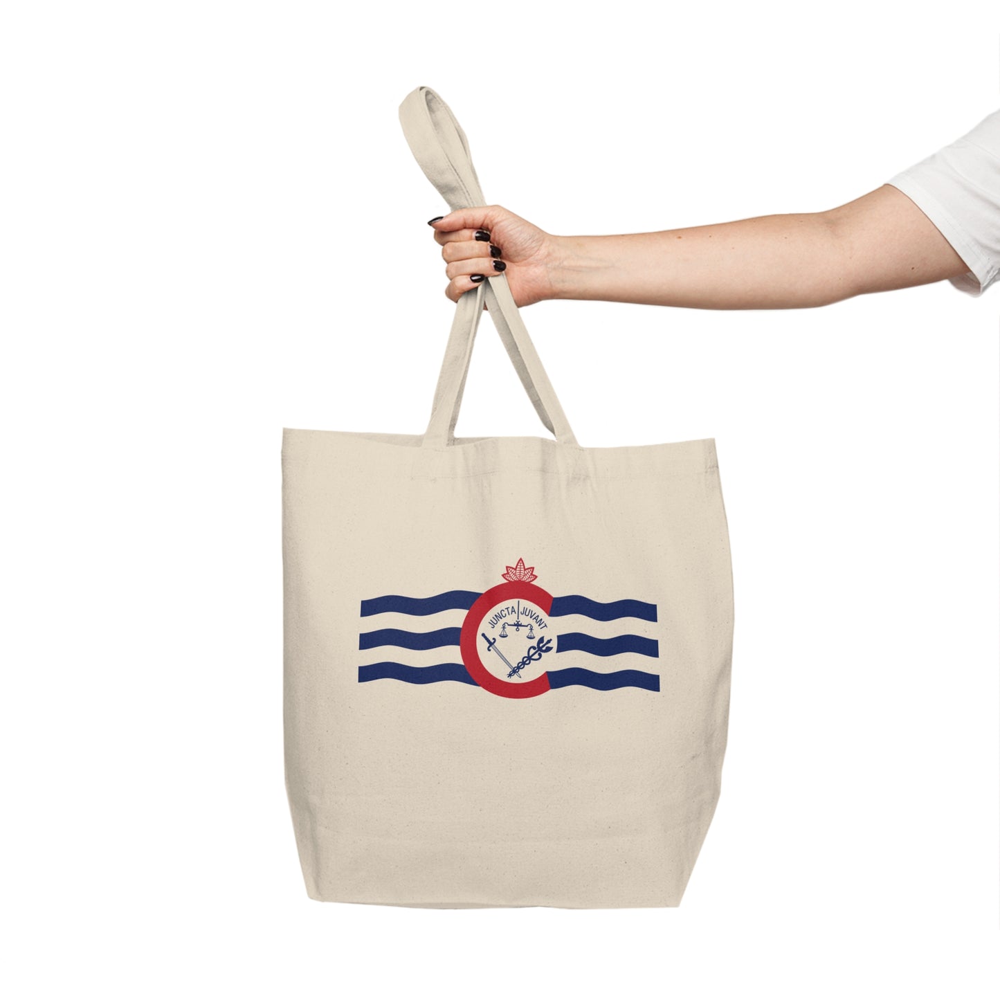 Cincinnati Flag Canvas Shopping Tote