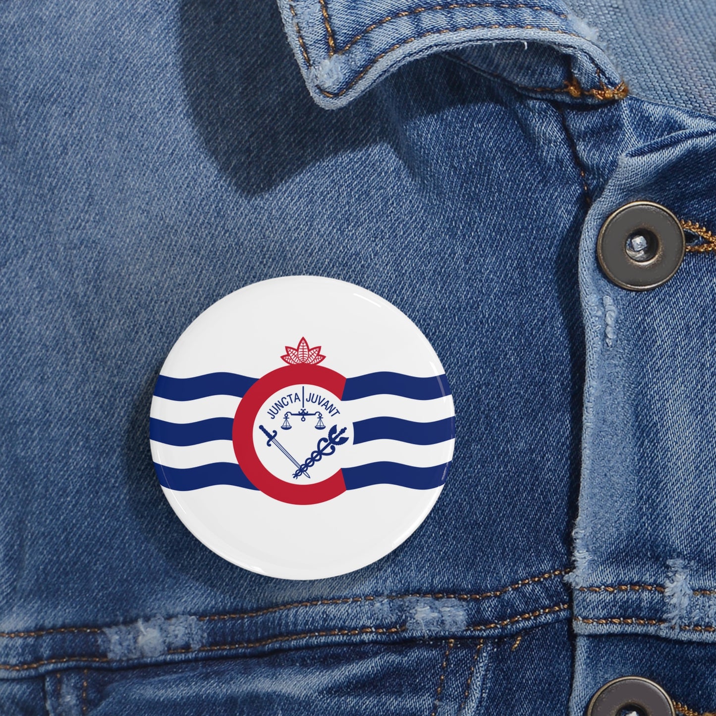 Cincinnati Flag, Round Pins