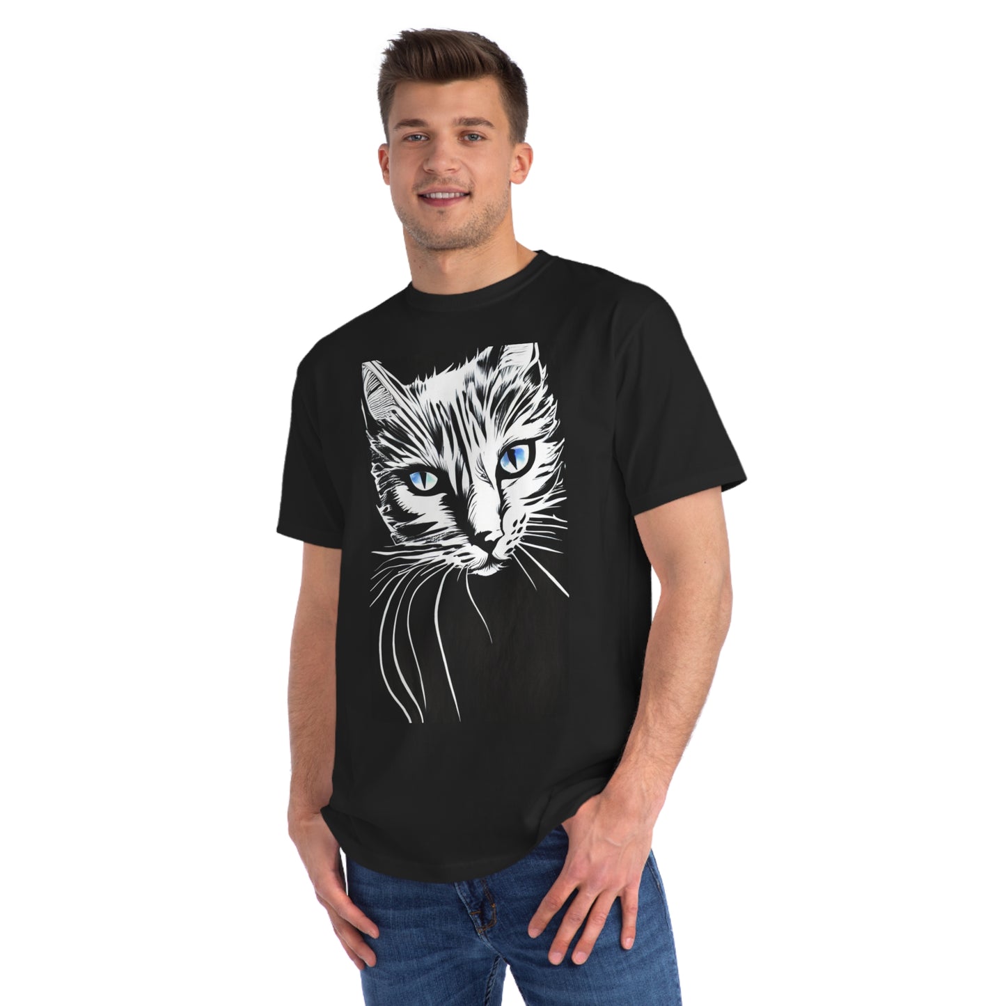 Cat Shirt, Organic Unisex Classic T-Shirt, Black