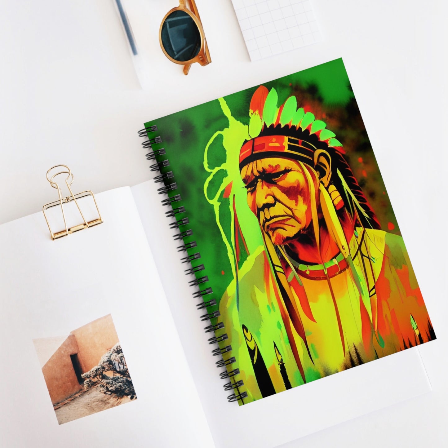 Spiral Notebook, Ruled Line, Native American