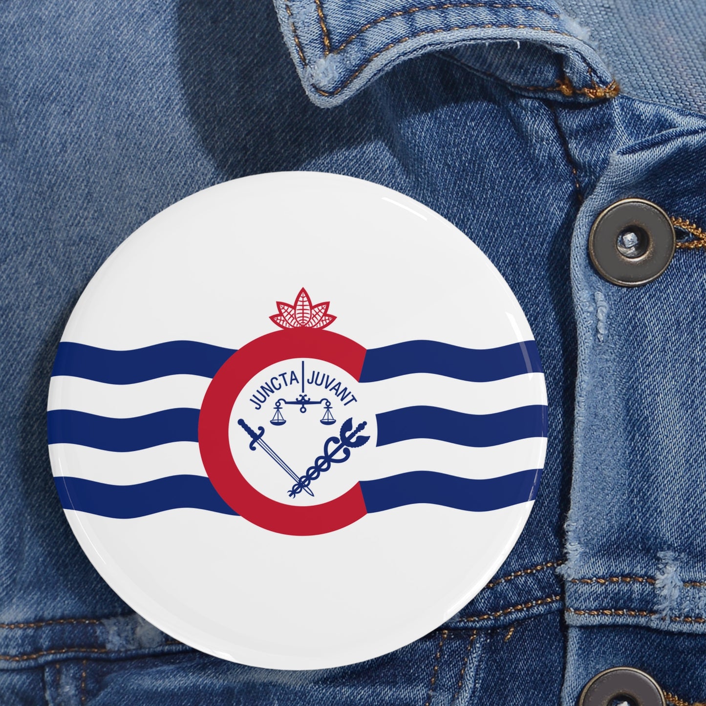 Cincinnati Flag, Round Pins