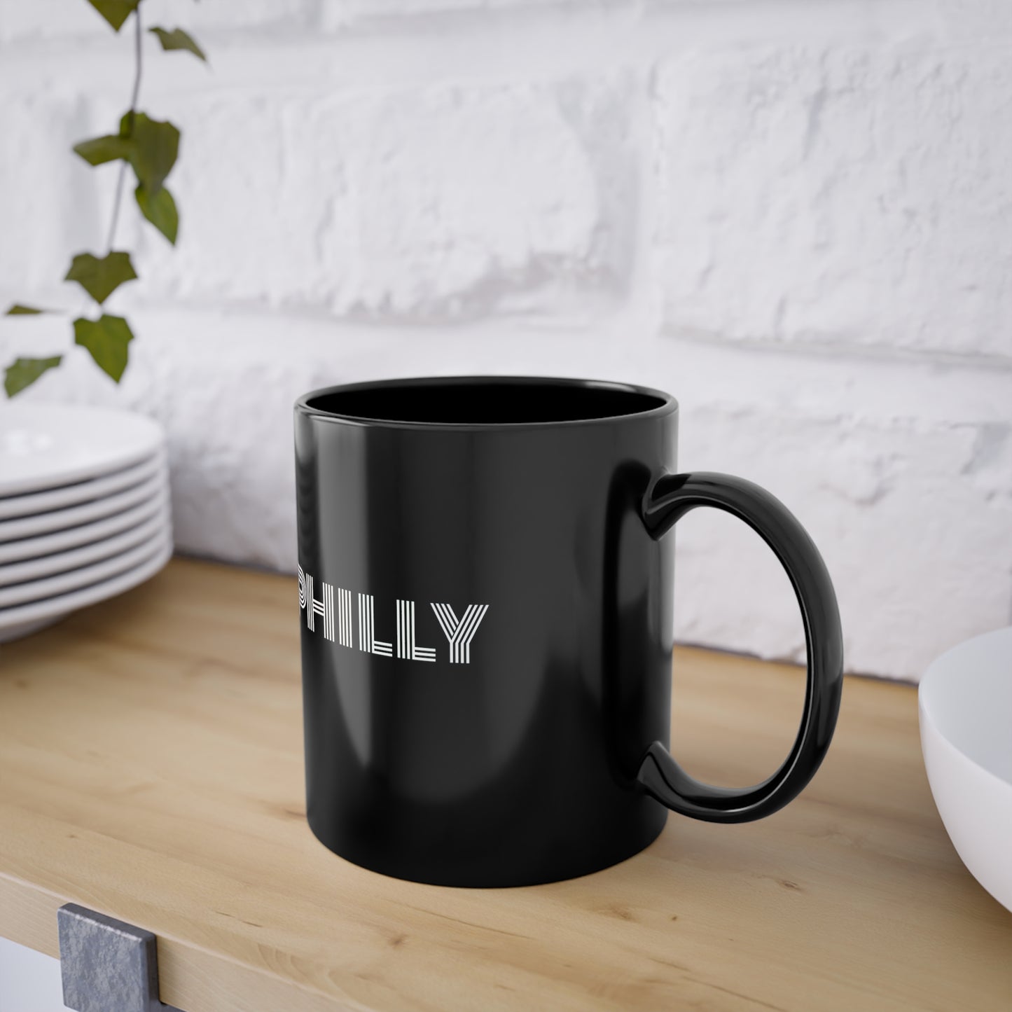 PHILLY, CITY MUG, Black Coffee Cup, 11oz